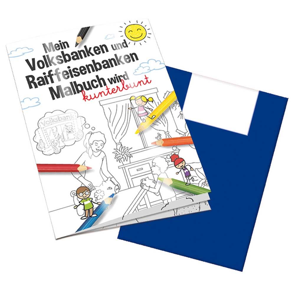 Malbuch / Mal-Set A6 - Volksbanken&Raiffeisenbanken - Malbuch neutral