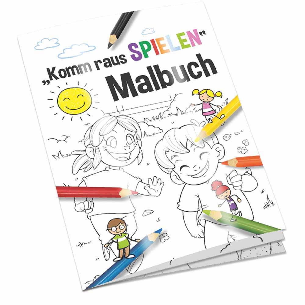 Malbuch / Mal-Set A6 - Komm-raus-spielen - Malbuch mit individueller Vorder- und Rückseite