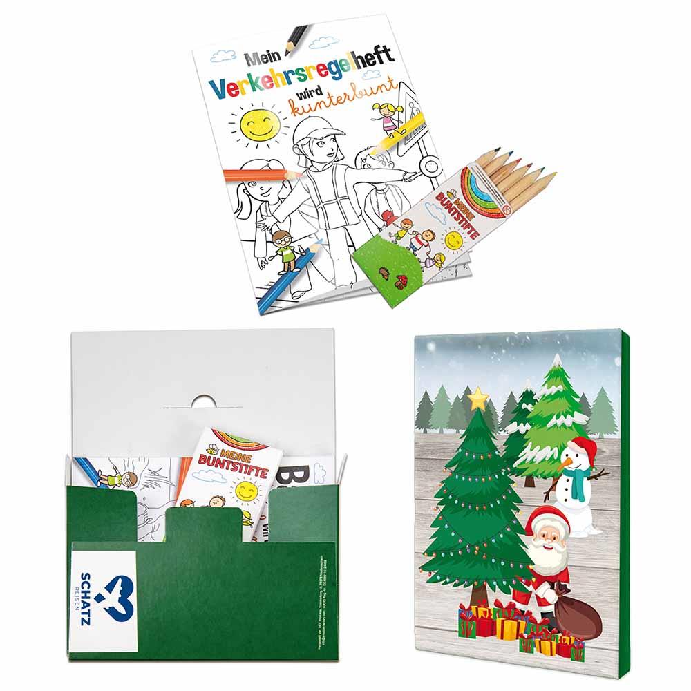 Mal-Set A6 - Weihnachten - Malset mit 1-c Logoeindruck