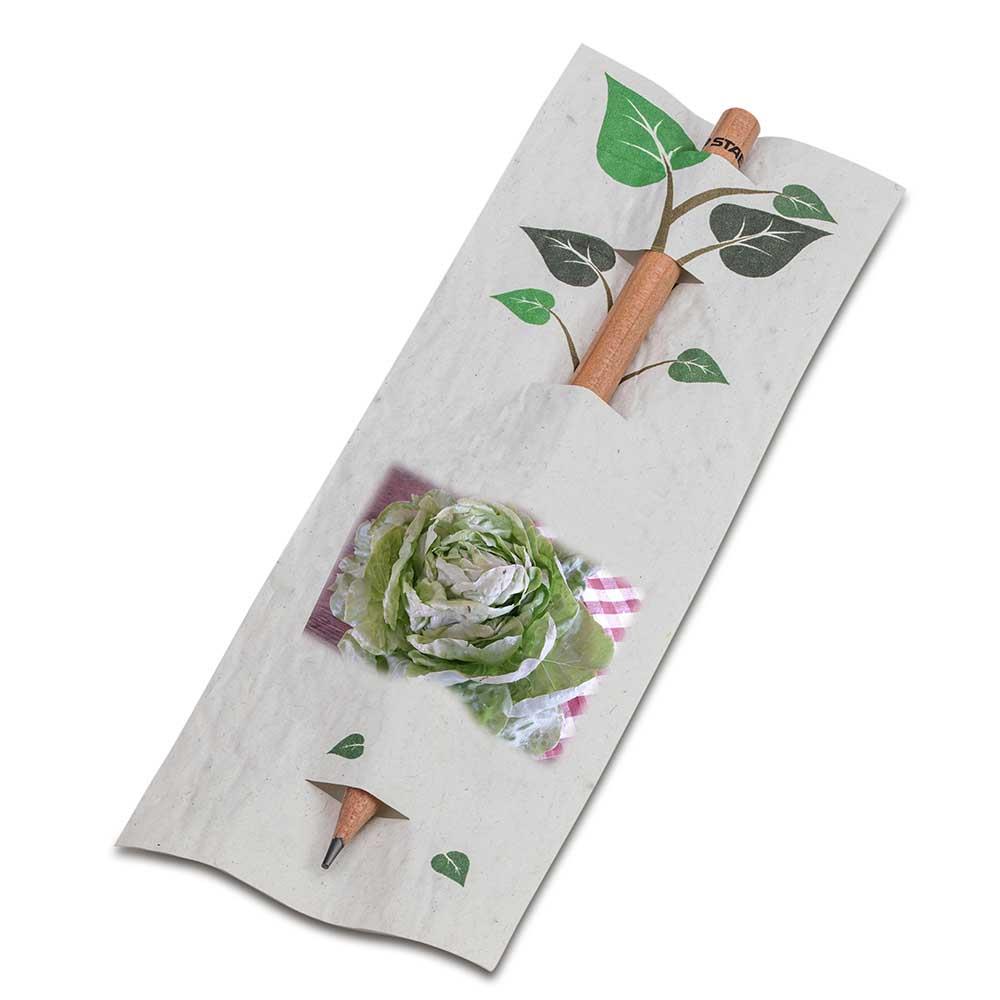 Bleistift im Samenpapieretui - Ostern - Kopfsalat, Druck 4/0-c