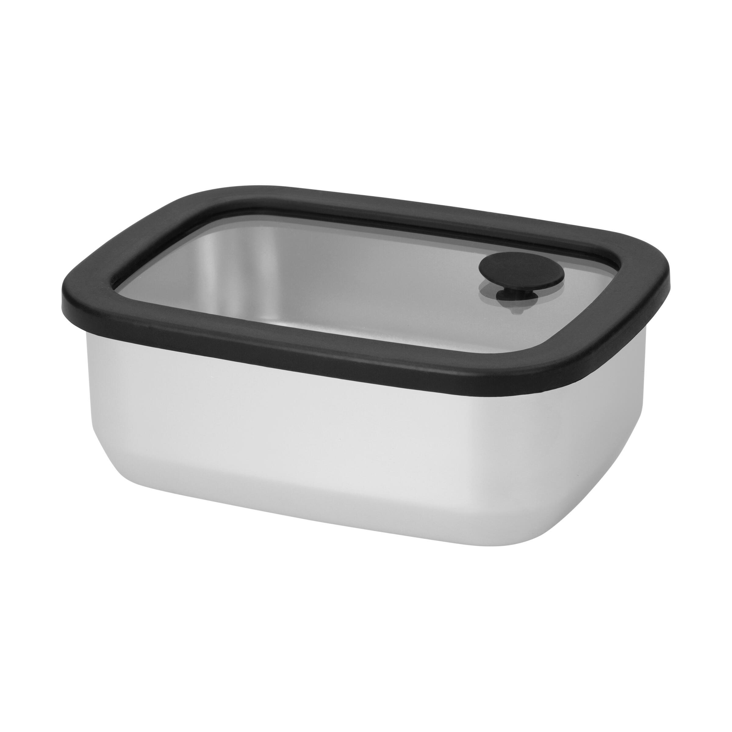 Edelstahl-Lunchbox mit Glasdeckel ´RILO´, 550 ml