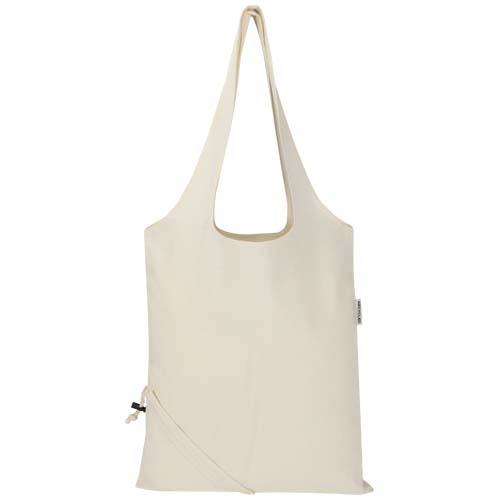 Madras Blend 140 g/m², GRS-zertifizierte, faltbare Baumwoll Tragetasche, 7 l
