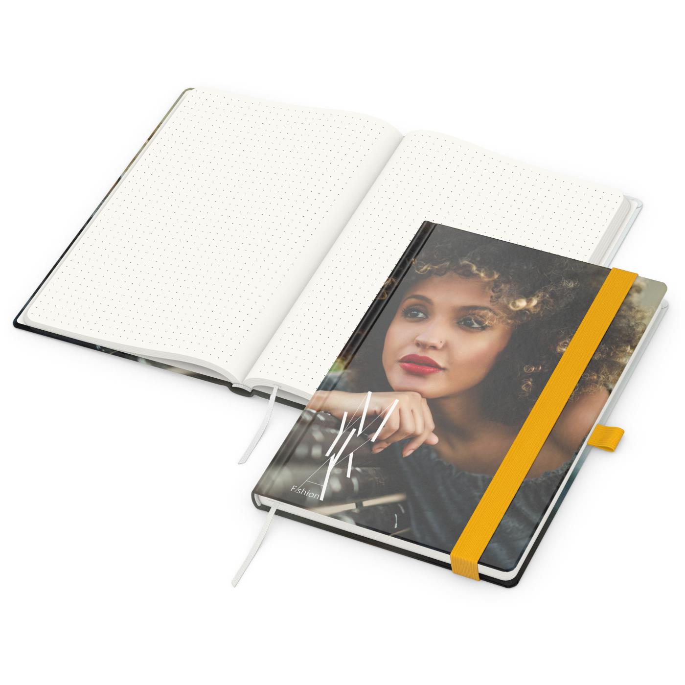 Notizbuch Match-Book Recycling-Inhaltspapier Hardcover individuell bedruckt