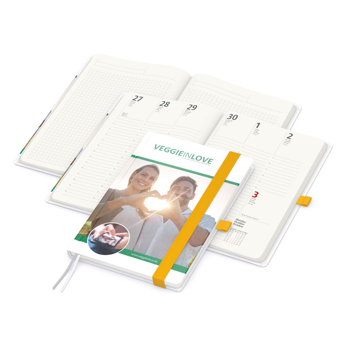 Wochenkalender vorne + Notizen hinten Match-Hybrid Recycling-Inhaltspapier A5