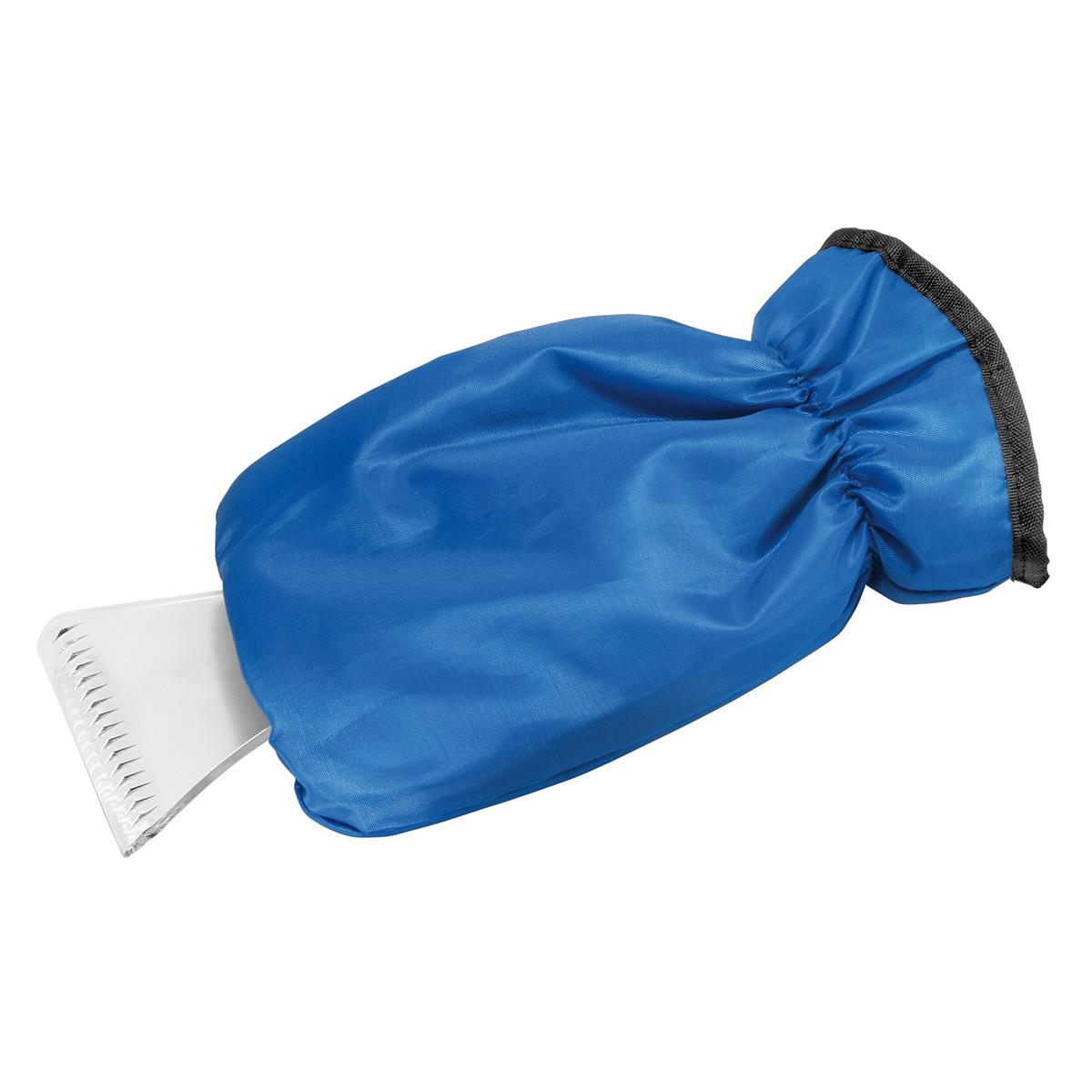 Handschuh blau, Eiskratzer glasklar