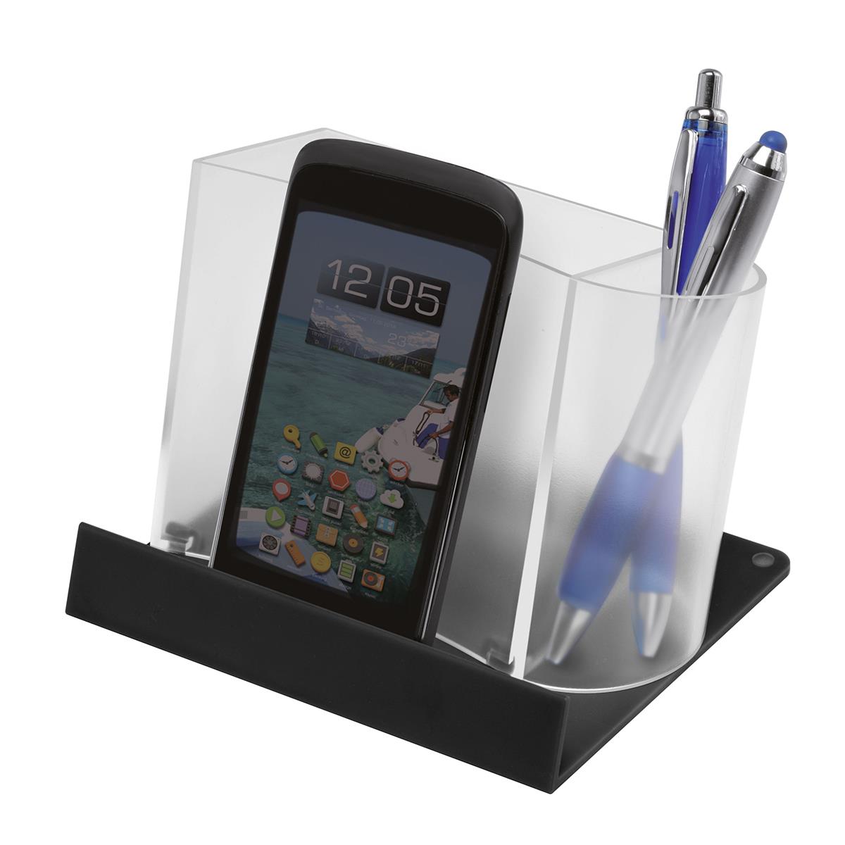 Grundfarbe gefrostet glasklar, Platte schwarz