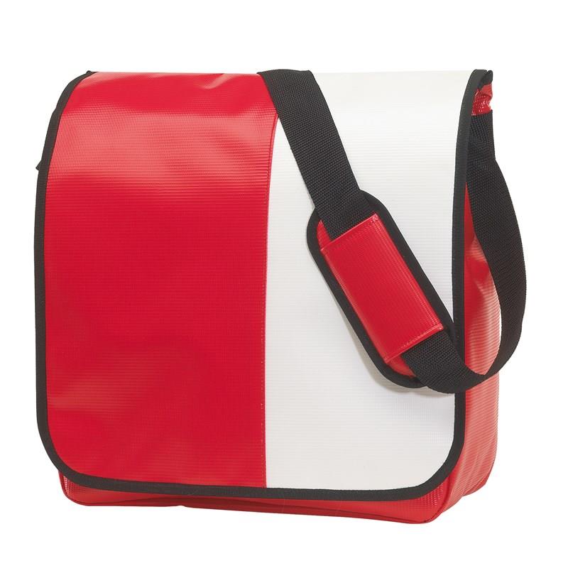 Umschlagtasche ´Action´ PVC, rot/weiß