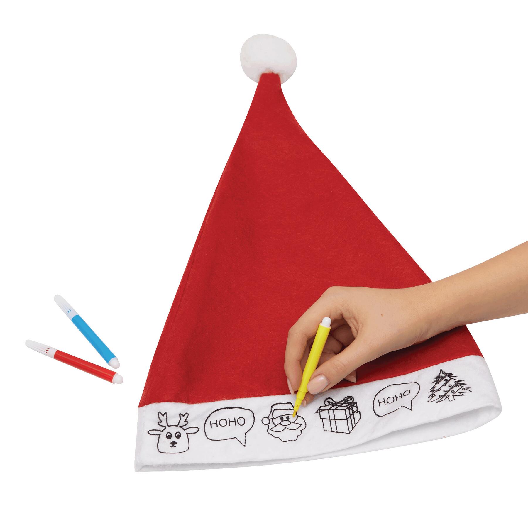 COLOURFUL HAT - Bemalbare Filz-Weihnachtsmann-Mütze