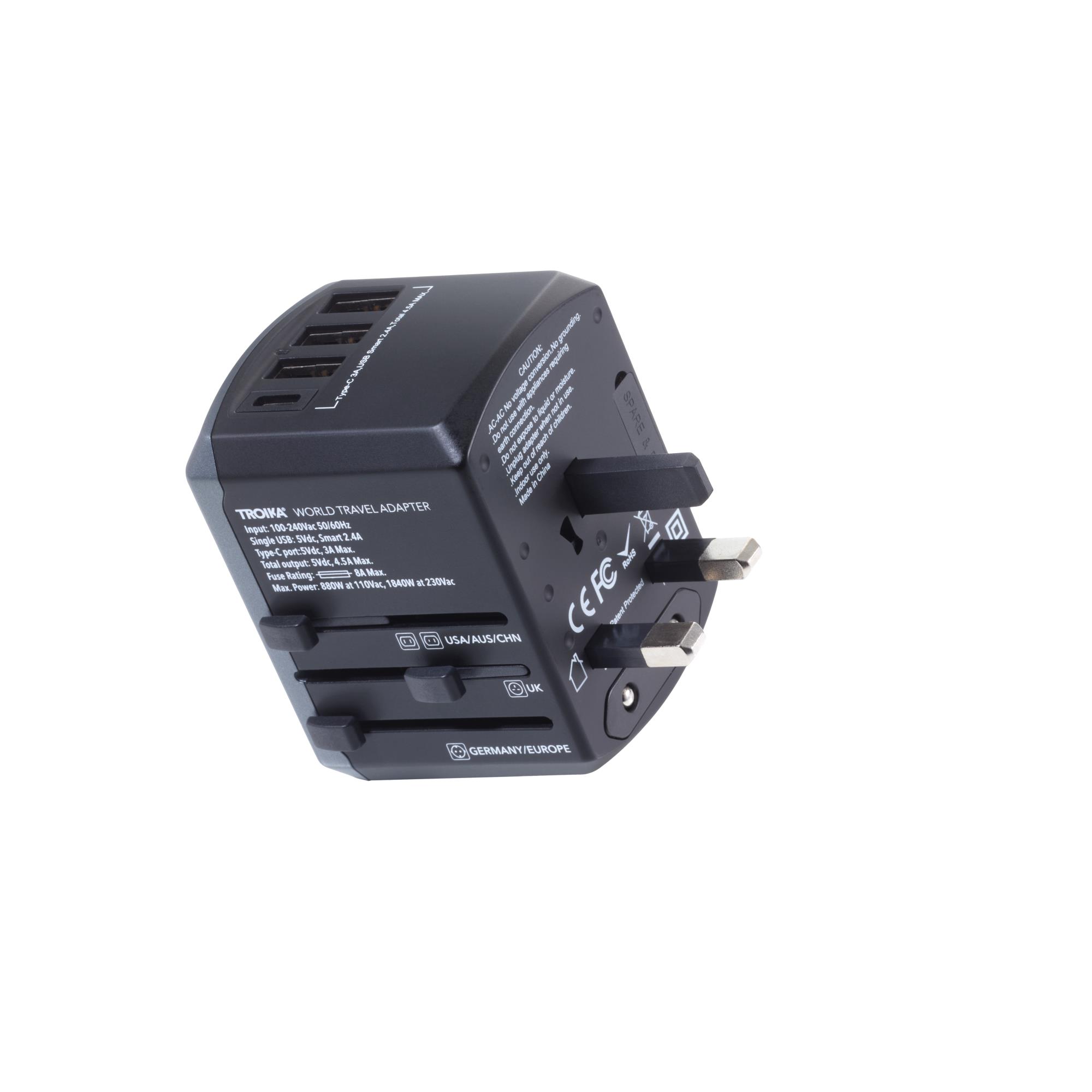 TROIKA Reiseadapter-Set TROIKA WORLD TRAVEL ADAPTER