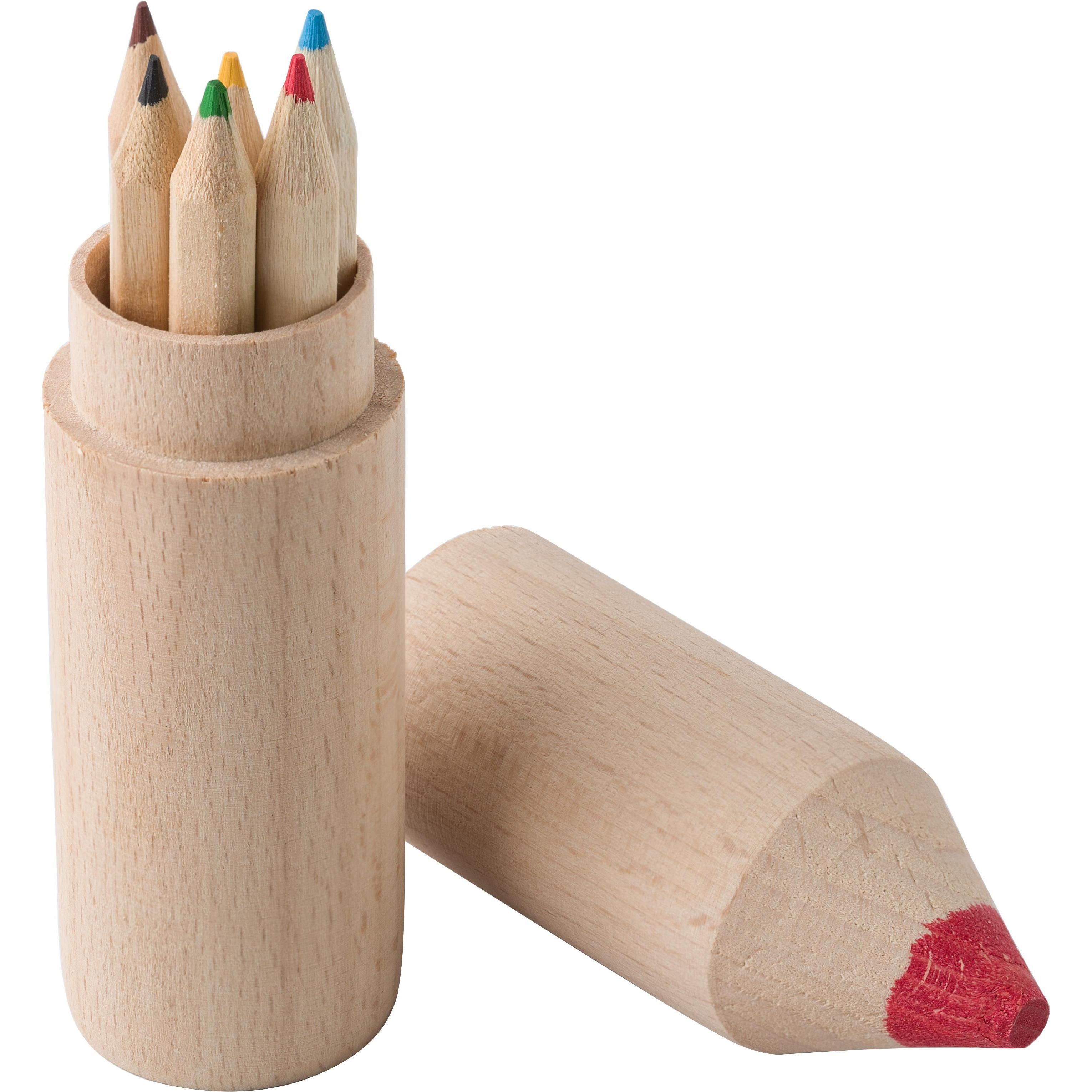 Buntstift-Set Francis | Holzhalter | 6 Stifte