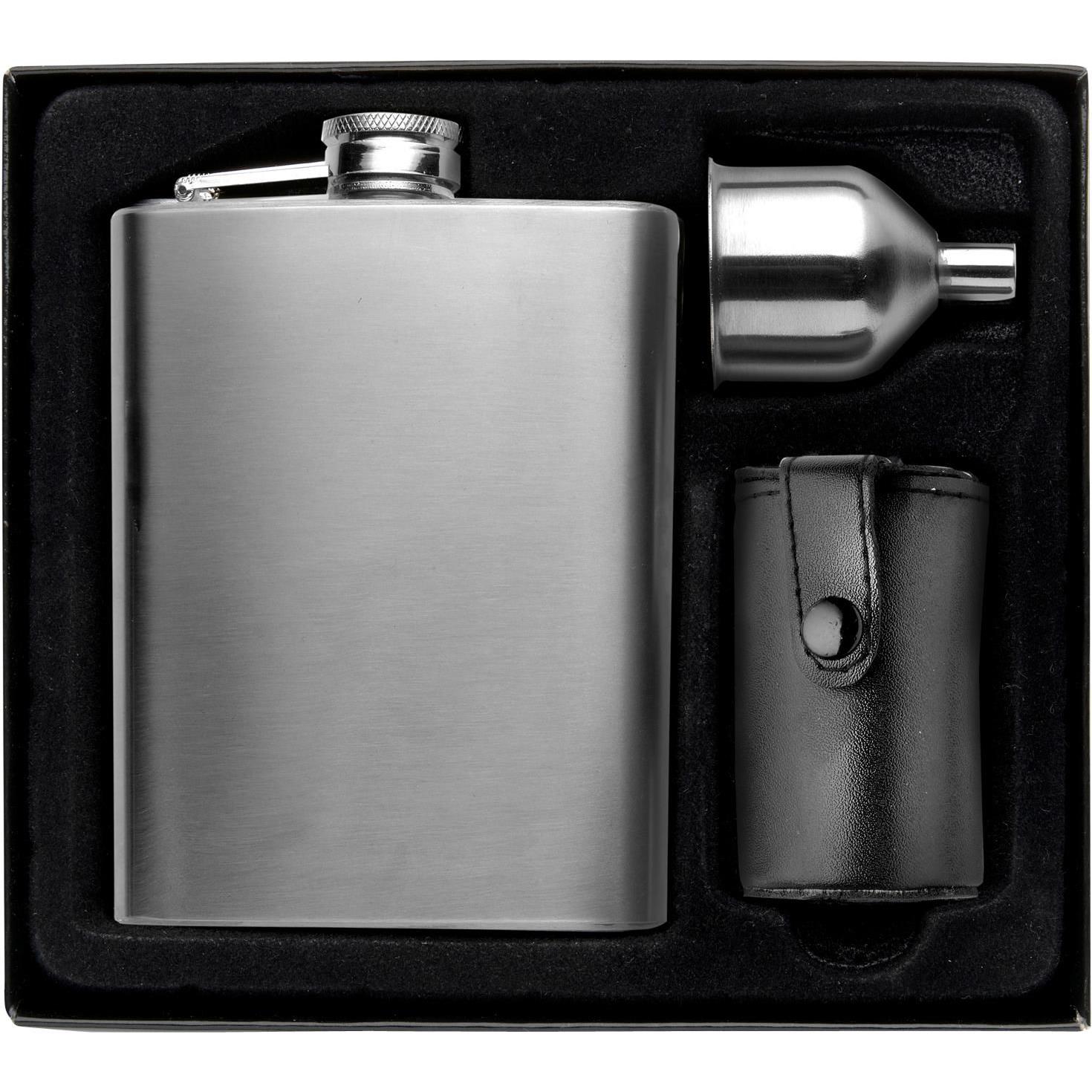 Flachmannset Brittany | Edelstahl 304 | 220 ml | 4 Becher
