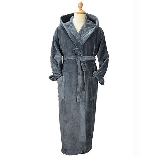 DeLuxe Velour Bathrobe with hood