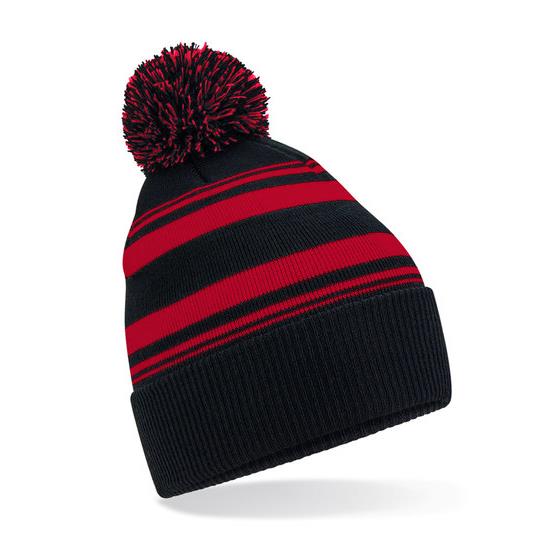 Striped Fan Beanie