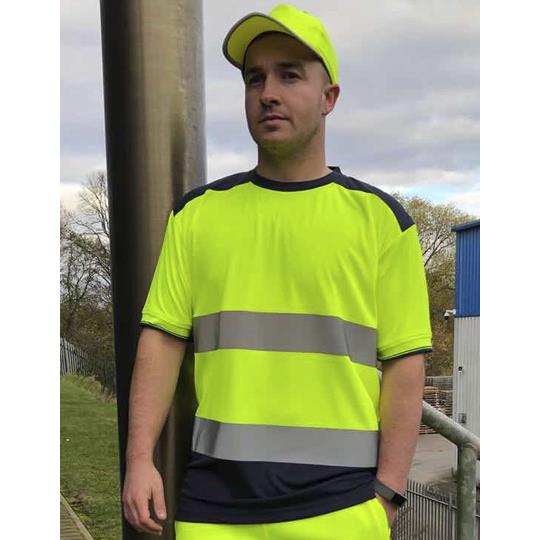 Hi-Vis Yellow Navy