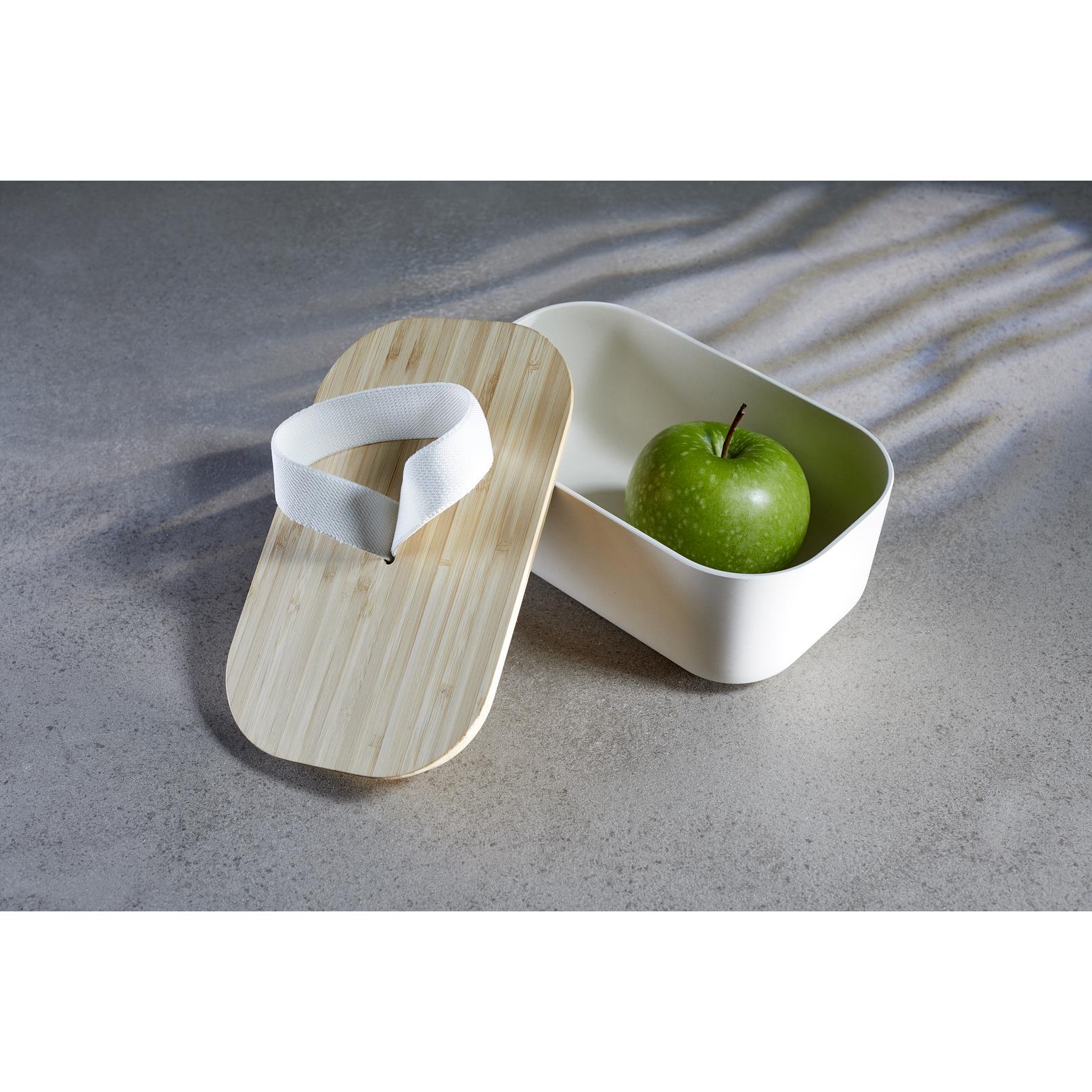Ökologische Lunchbox aus recyclebarem PLA mit Bambusdeckel