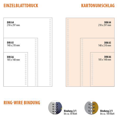 Schreibblock ´Primus Ring-Wire´ DIN A5, 50 Blatt, Digital
