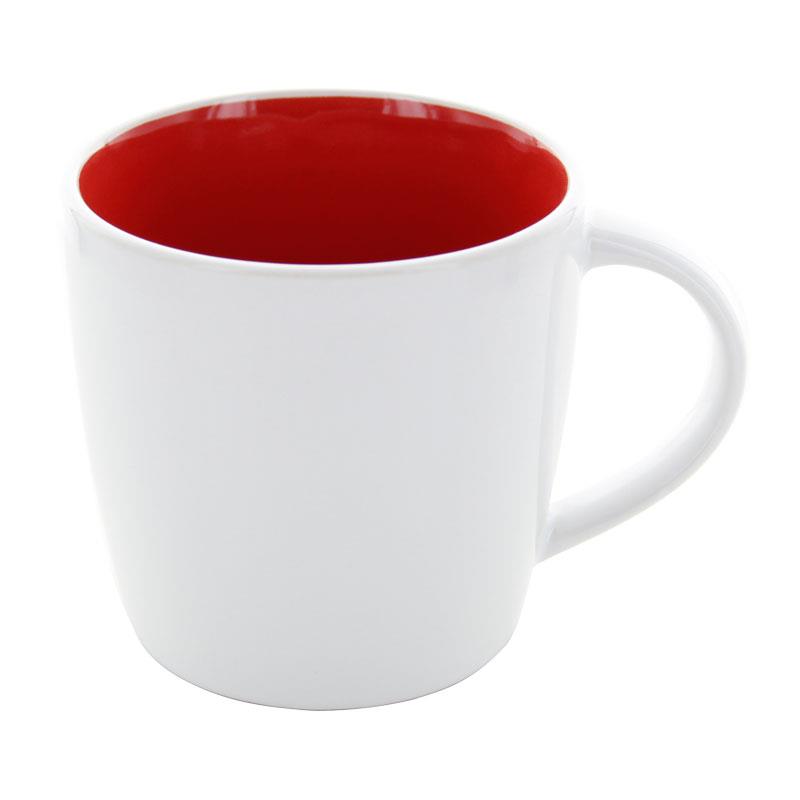 Tasse Emilia weiß / rot, Kaffeetasse