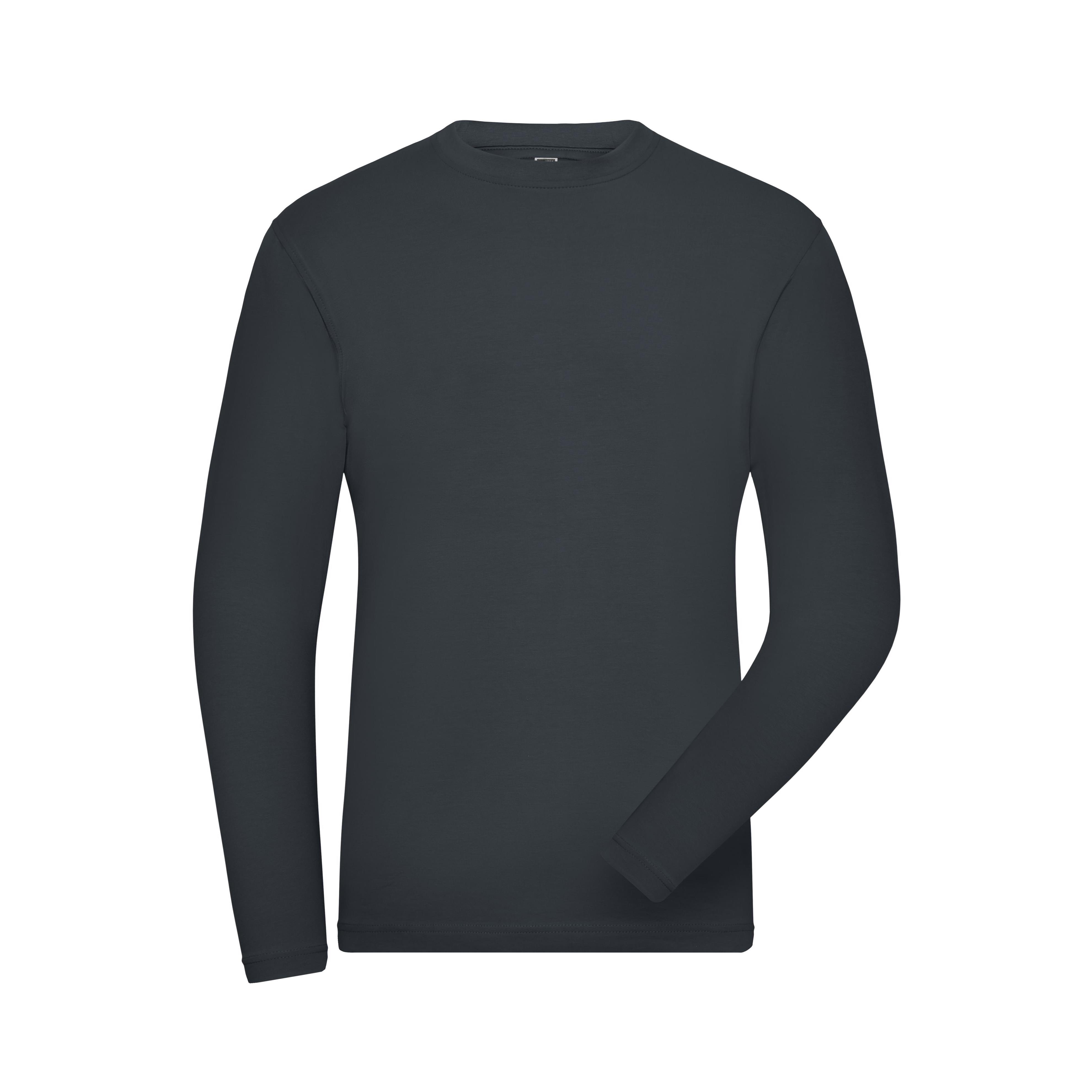 Men´s ORGANIC Stretch-Longsleeve Work - SOLID -   OCS Blended