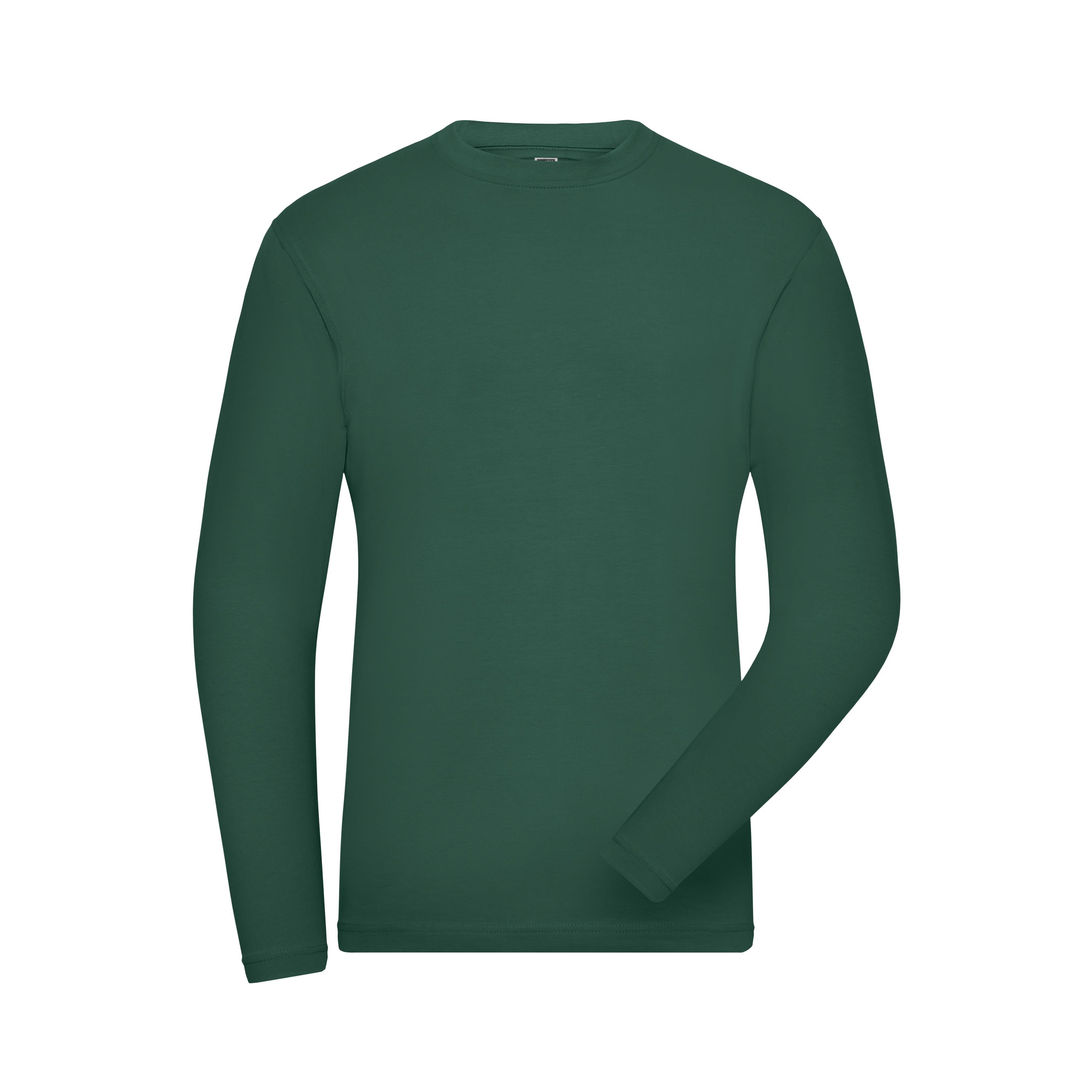 Men´s ORGANIC Stretch-Longsleeve Work - SOLID -   OCS Blended