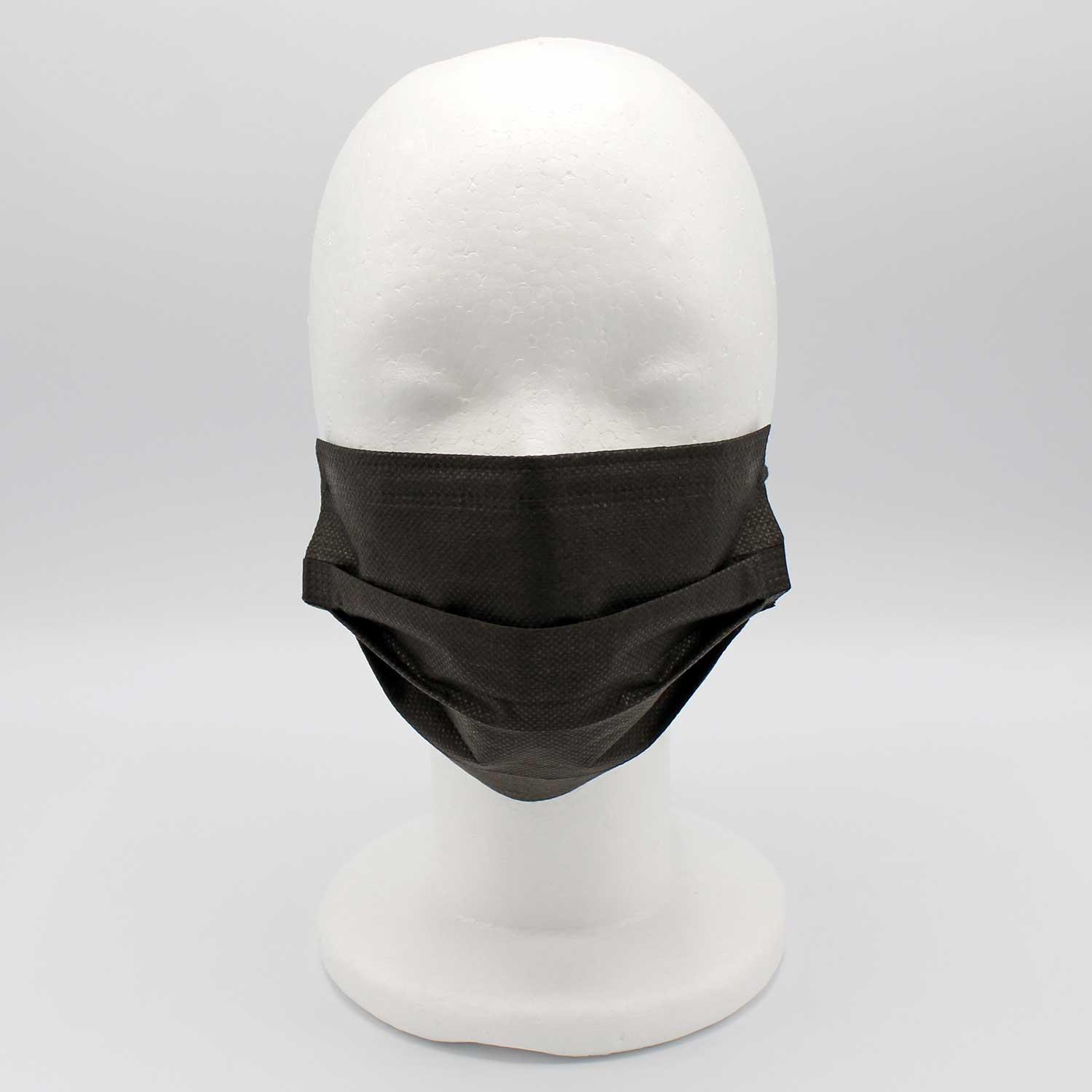 Medizinische 3-lagige schwarze Mundmaske EN14683 | sofort lieferbar