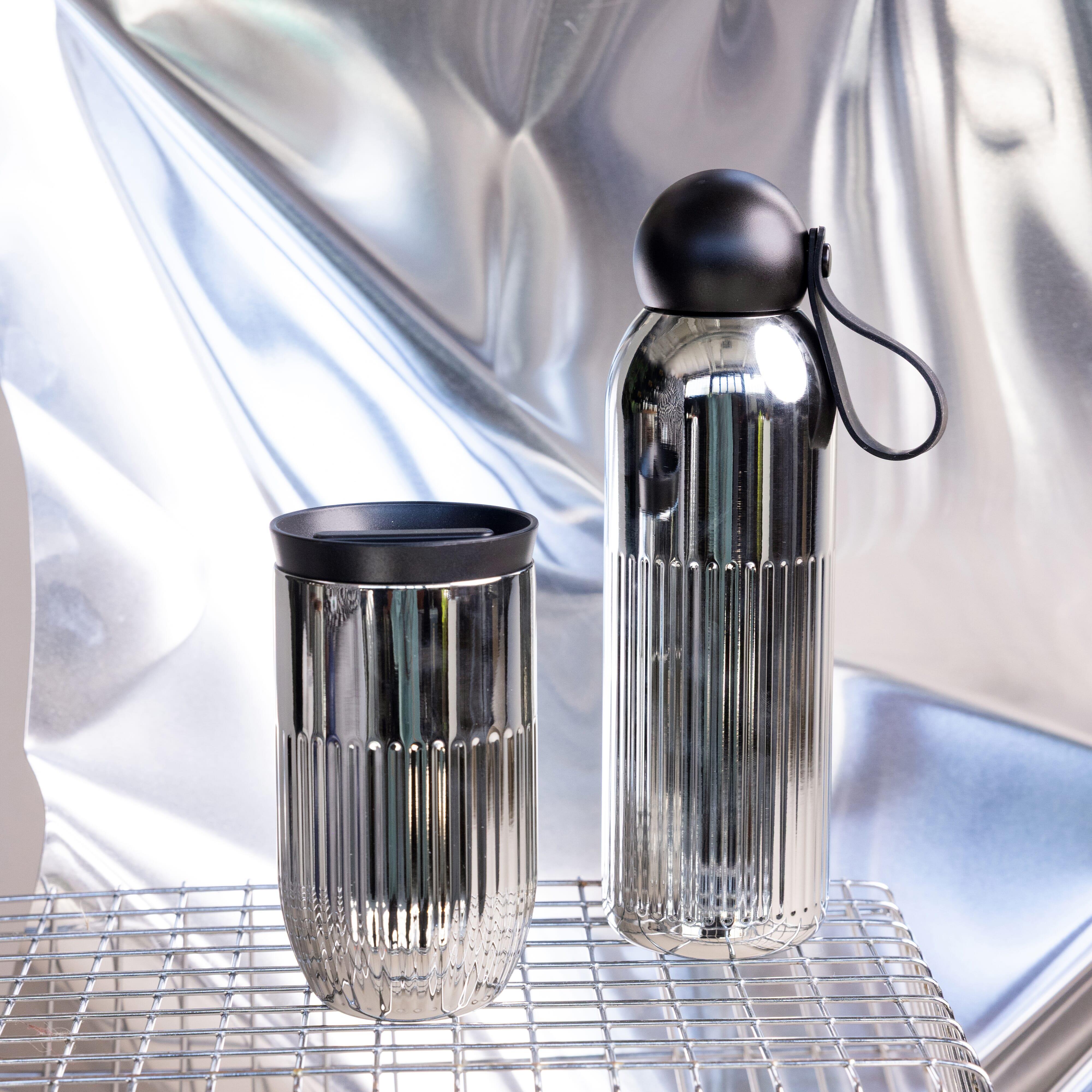 Sagaform Tekla Stahlisolierflasche Chrom (recycelt) 500 ml