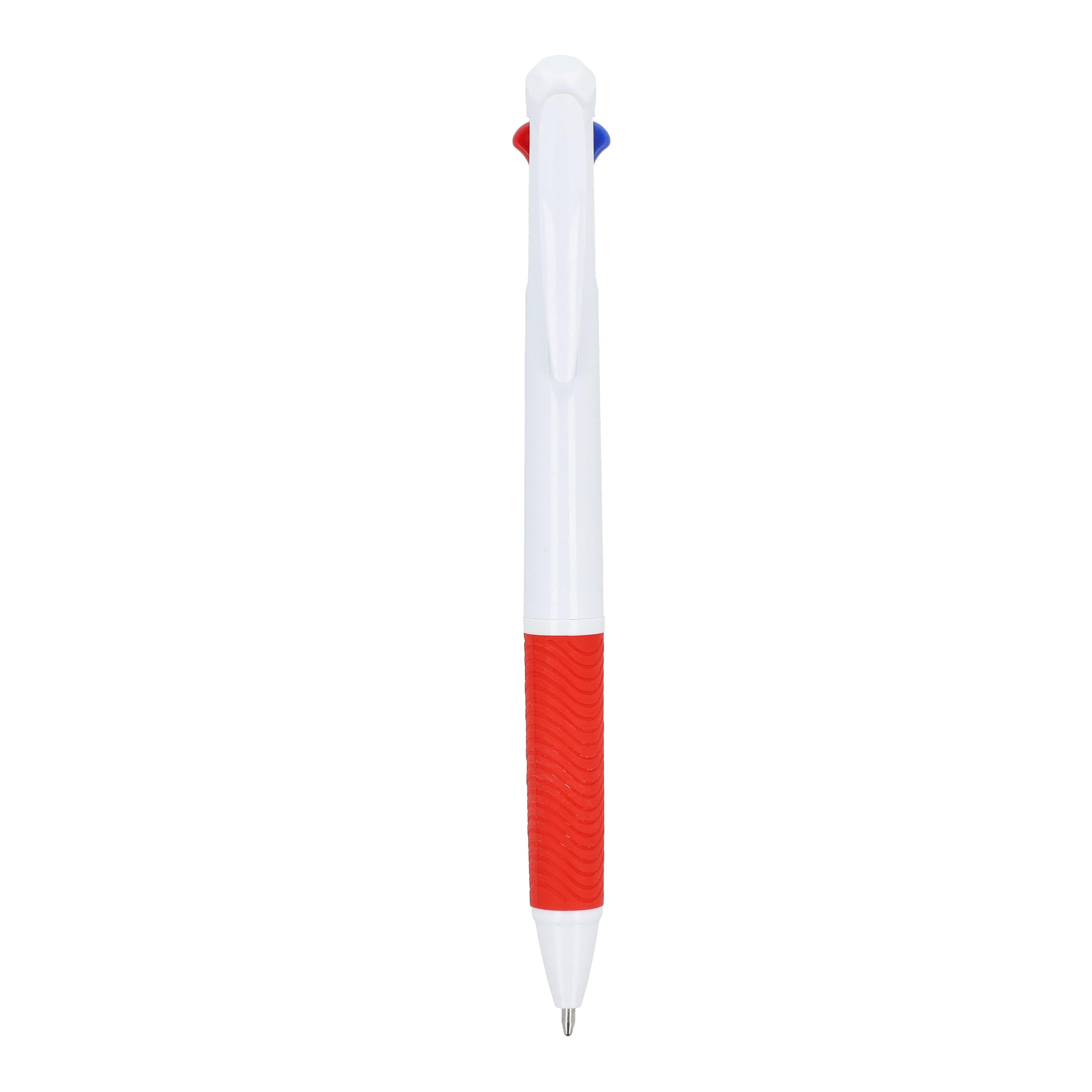 3-Farben-Stift mit Griffzone und Schlüsselband