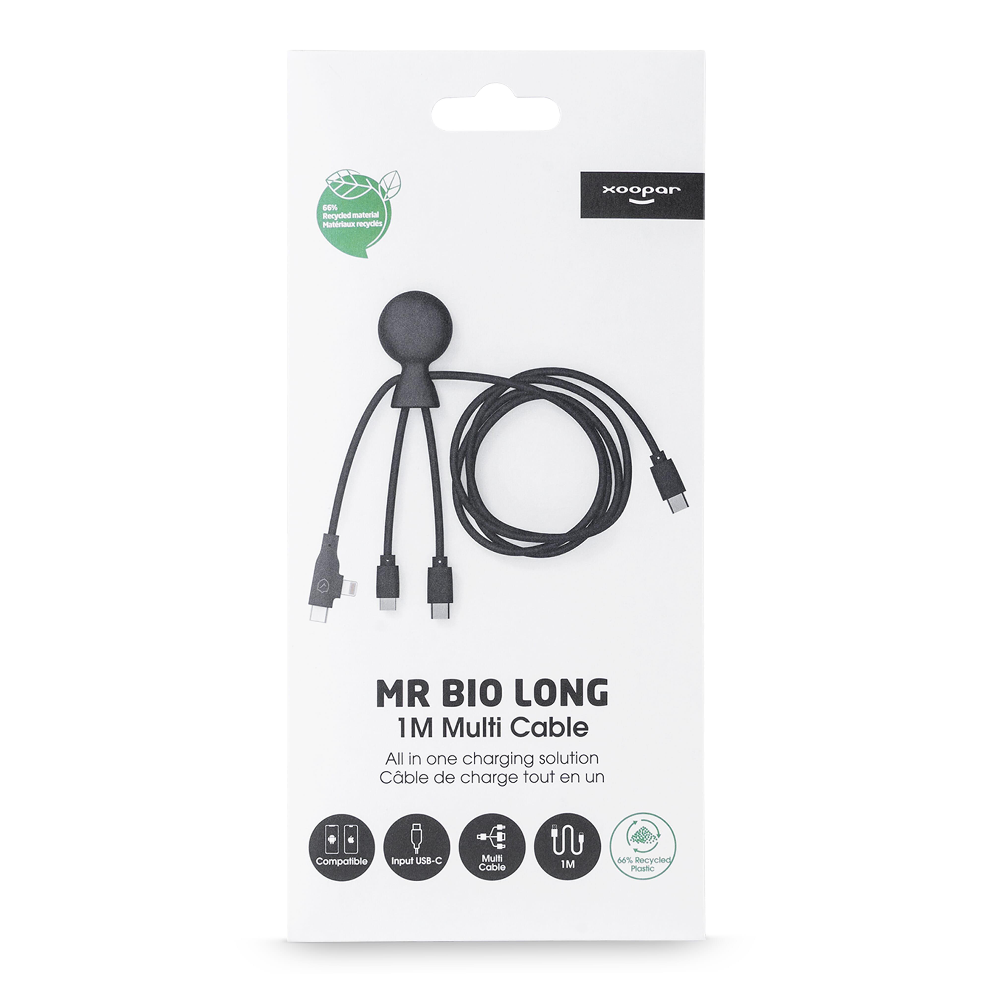 Xoopar Mr. Bio Long Multi-Kabel USB-C 1 Meter
