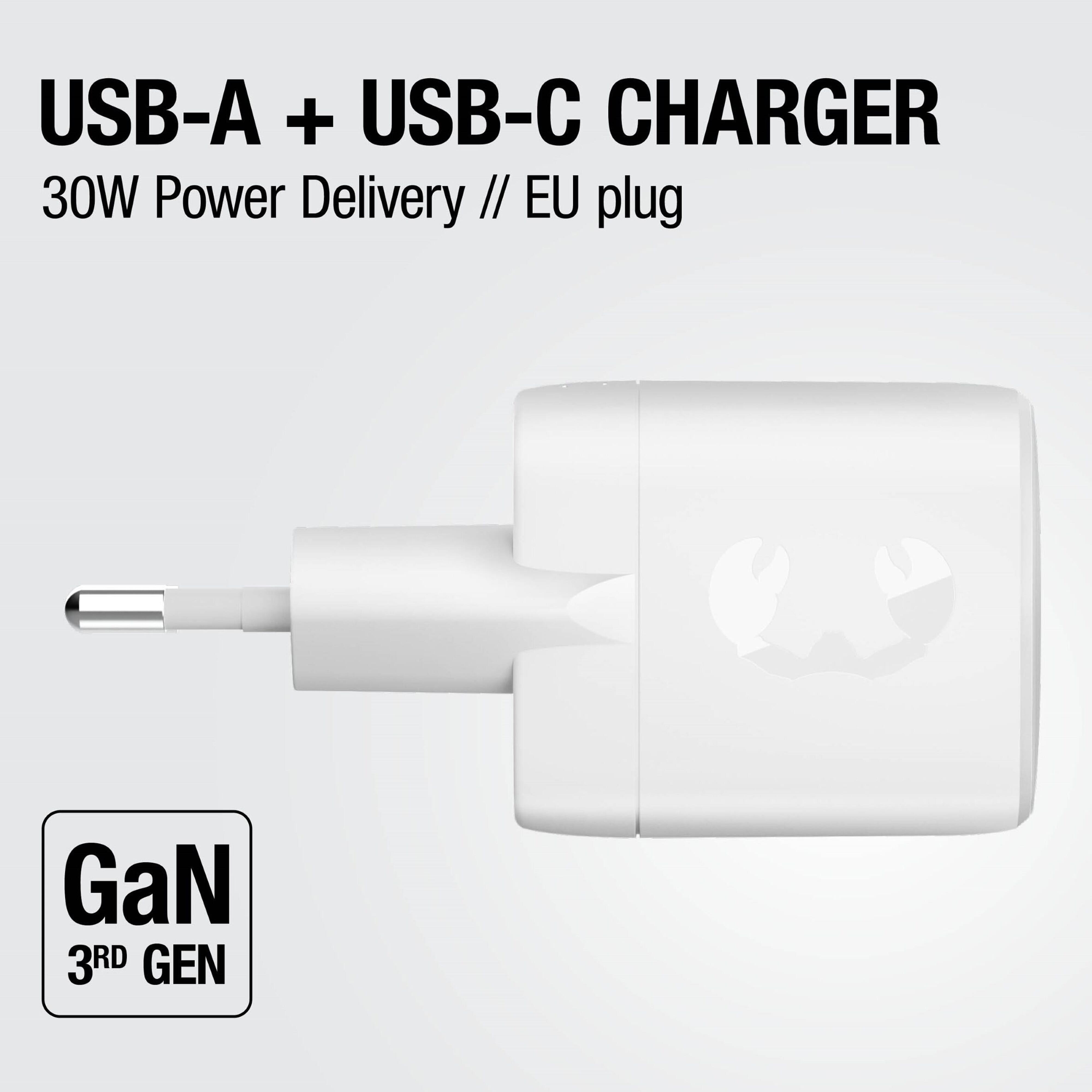 Fresh ´n Rebel 30W Schnellladegerät GaN USB-C & USB-A