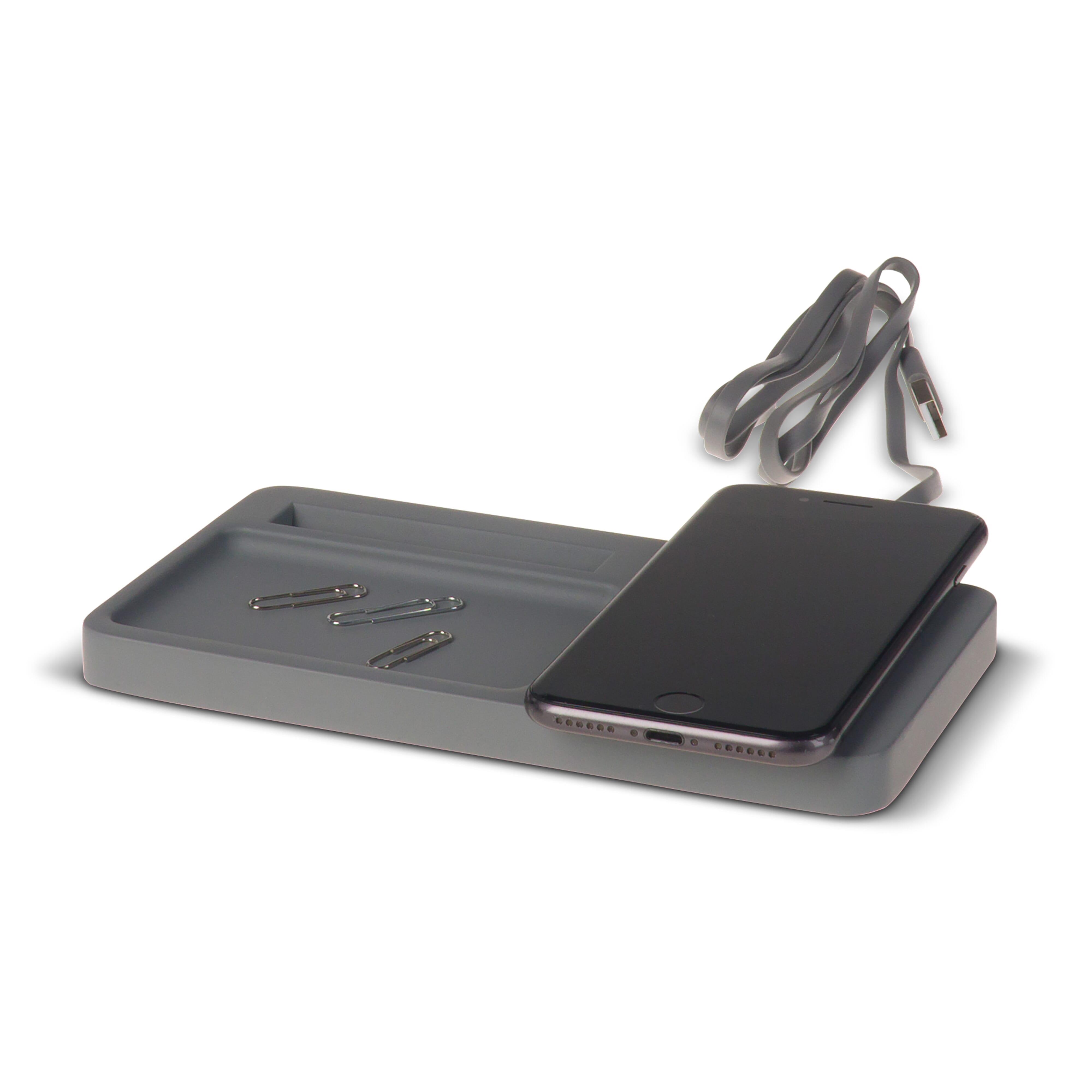 Limestone Desk organizer with wireless charger 5W