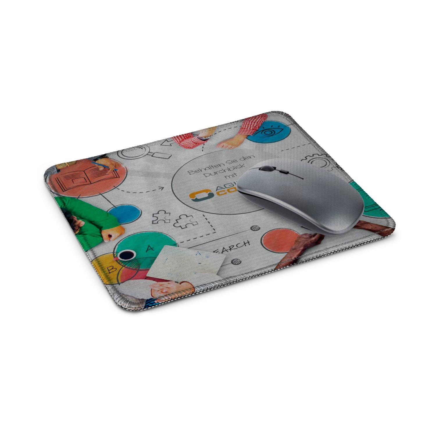 Mousepad Premium aus Mikrofaser und Naturkautschuk 24 x 20 cm, inkl. Polybeutel