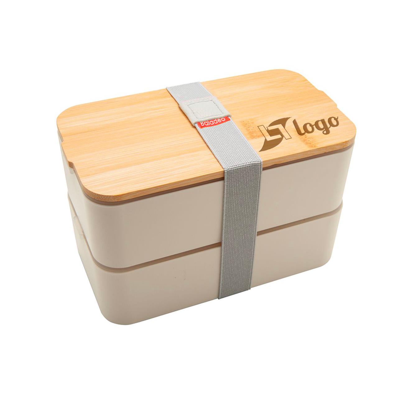 Bento  Mihara , weiss, mit Bambusdeckel