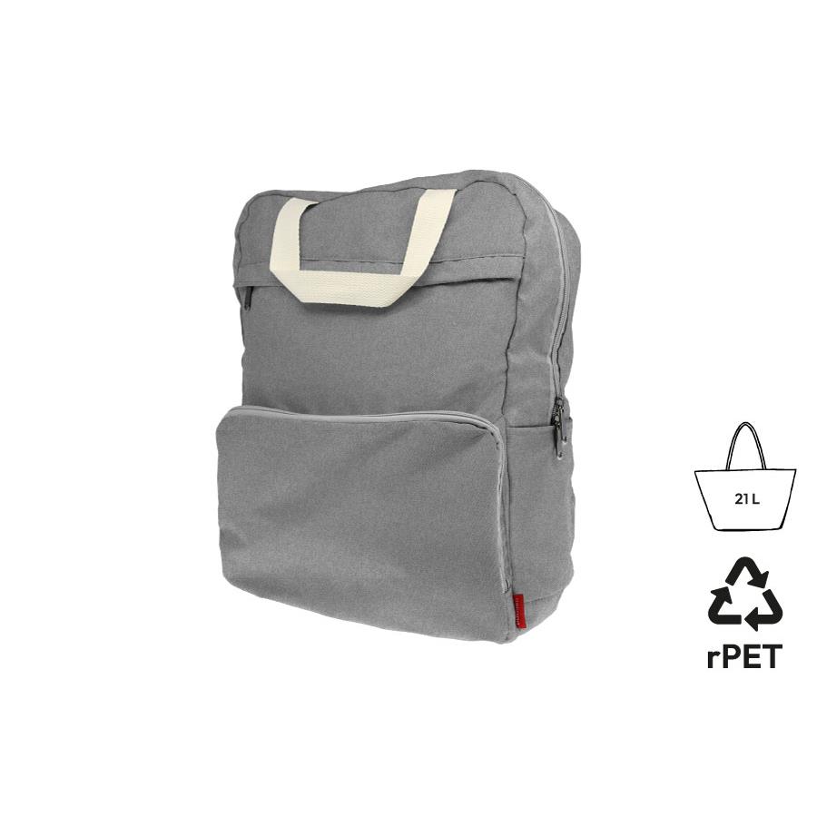 Faltbarer Rucksack  Cordoba , meliertes Grau RPET