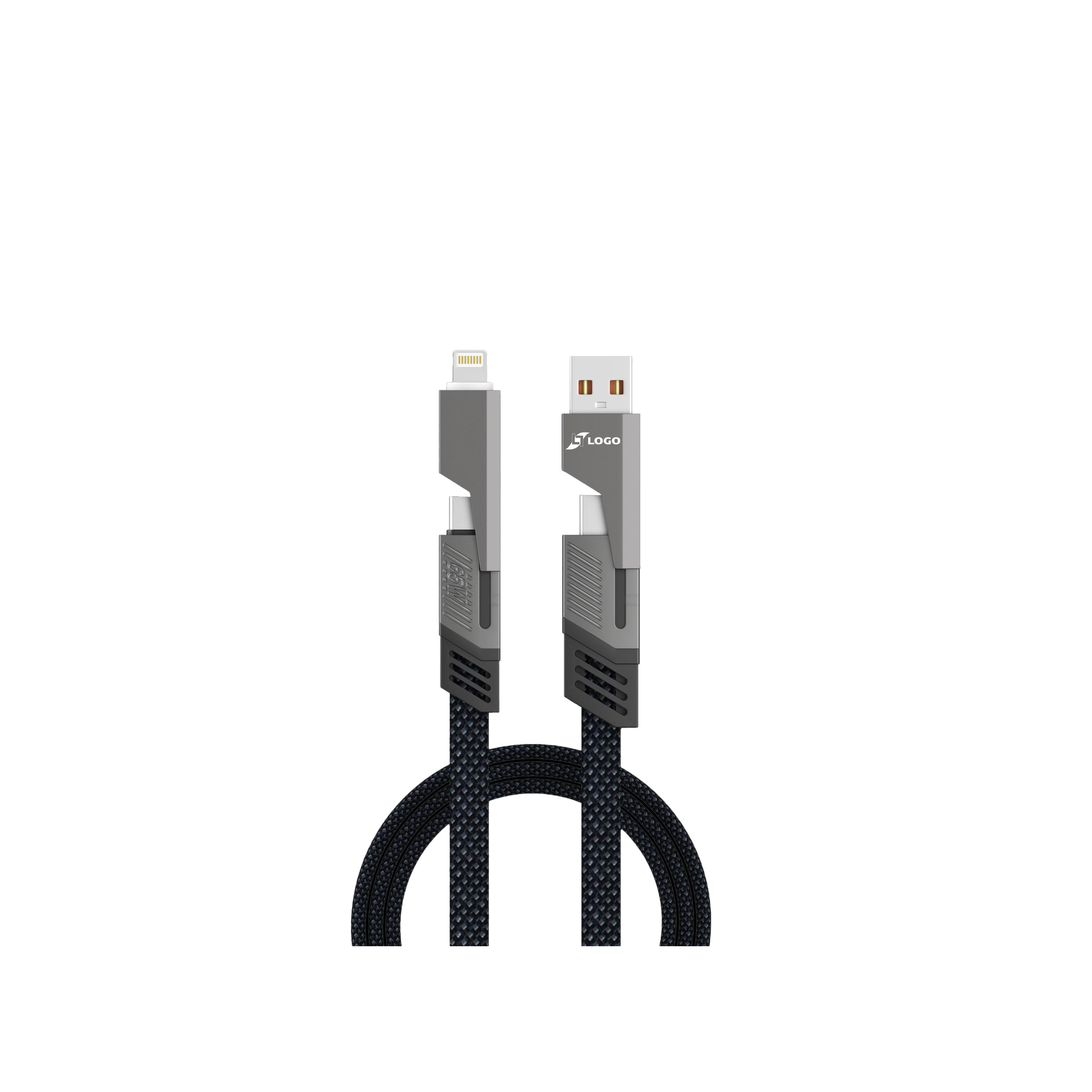 Universelles 4-in-1-Kabel  Orlando , 1m, anthrazitgrau