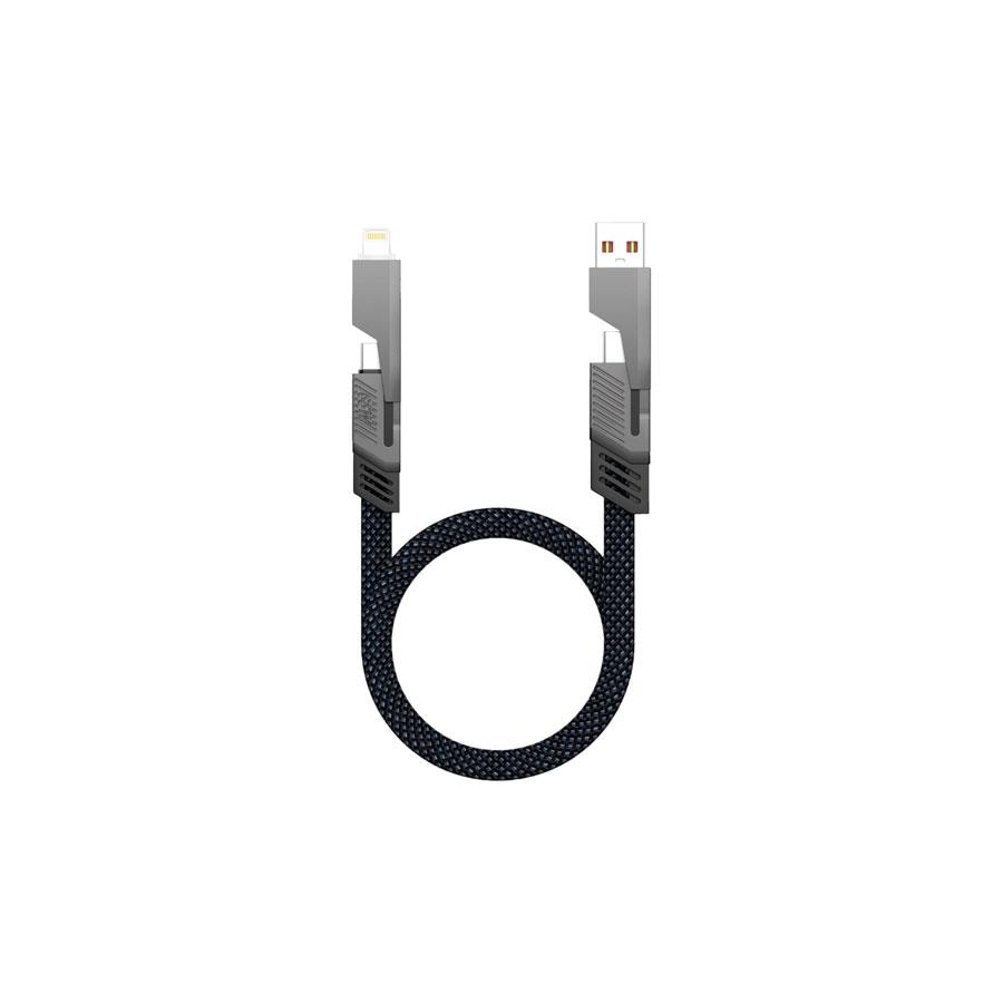 Universelles 4-in-1-Kabel  Orlando , 1m, anthrazitgrau