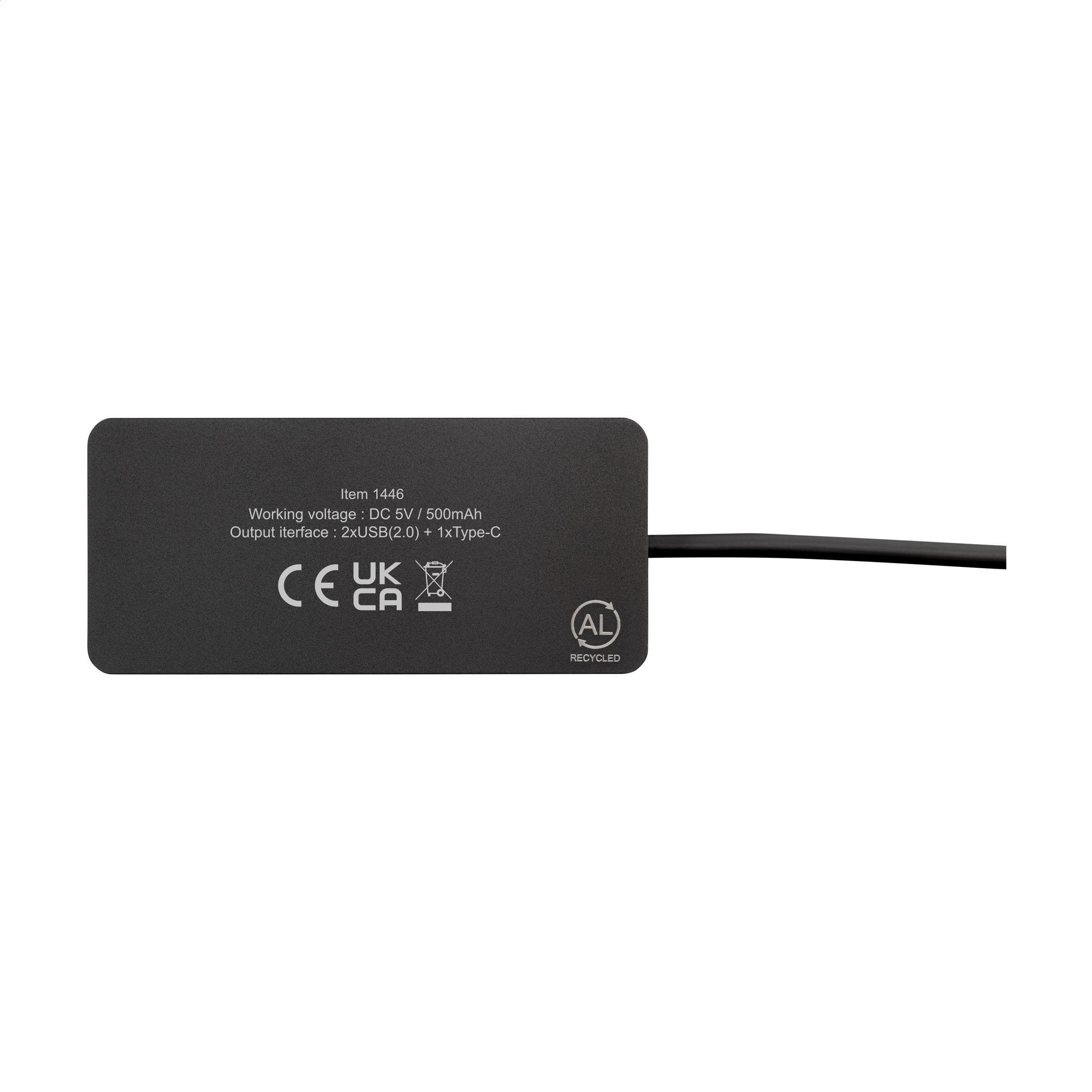 Tecco GRS Recycled Alu USB Hub