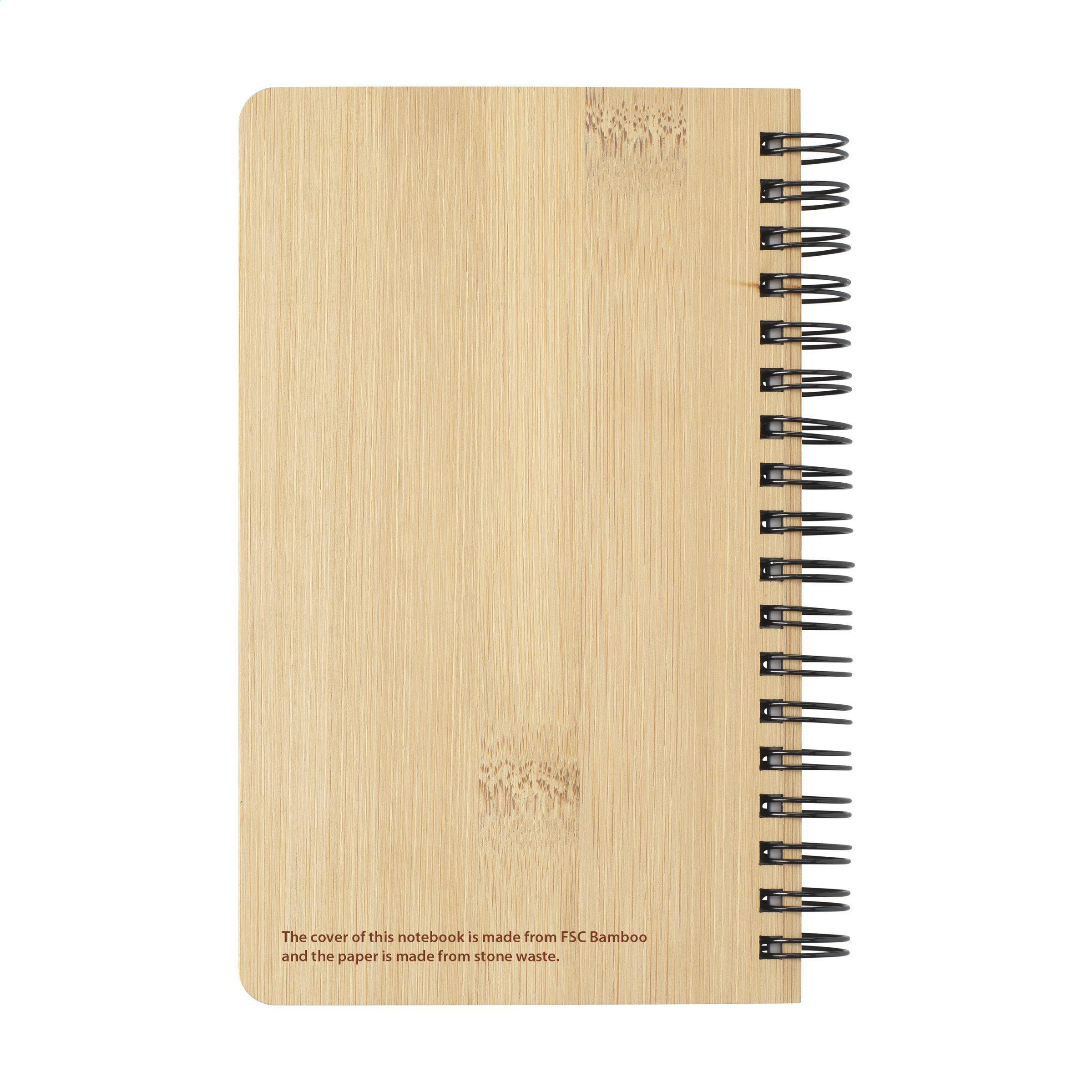 Notebook made from db_dks1main_Stonewaste-Bamboo A6 Notizbuch
