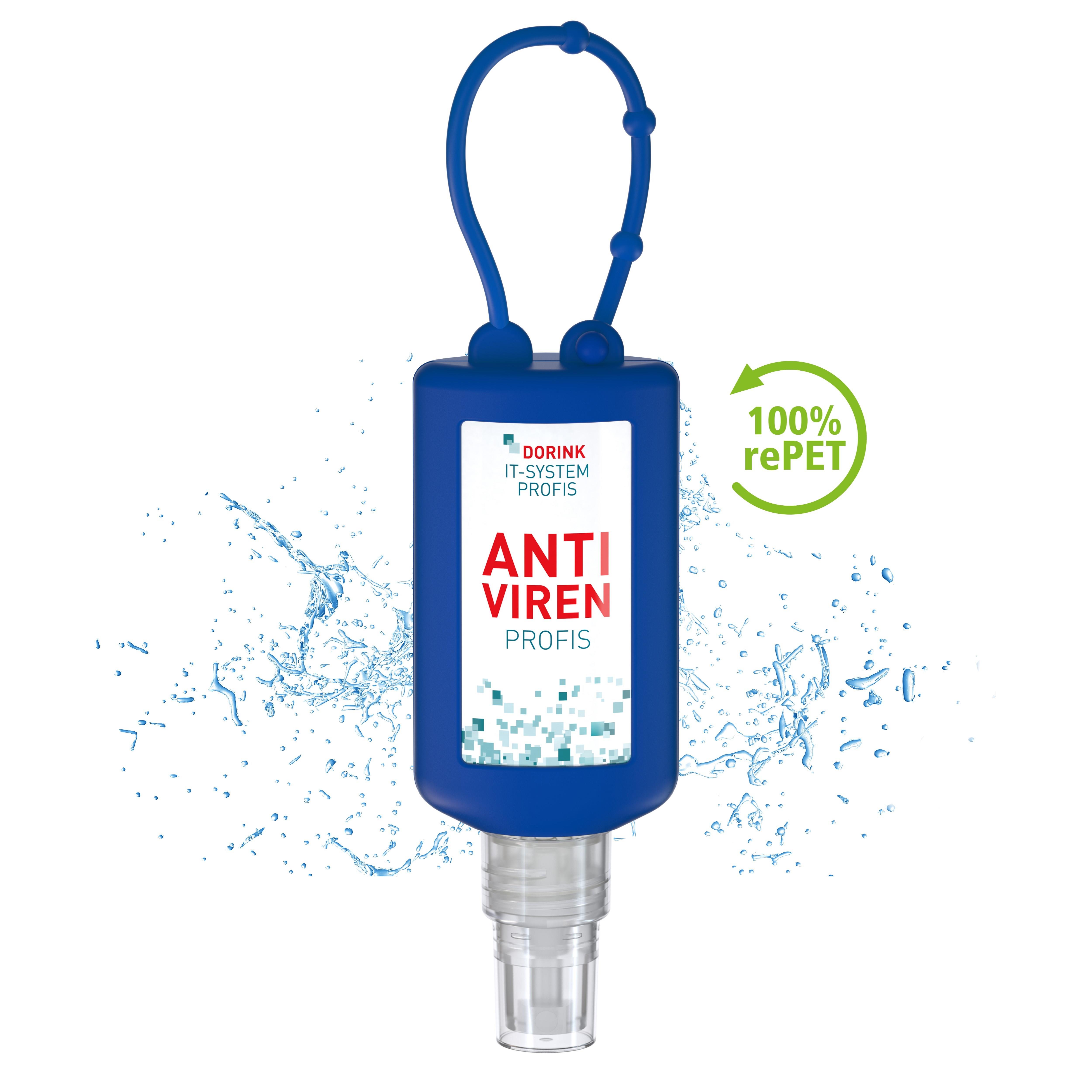 50 ml Bumper blau - Hände-Desinfektionsspray (DIN EN 1500) - Body Label