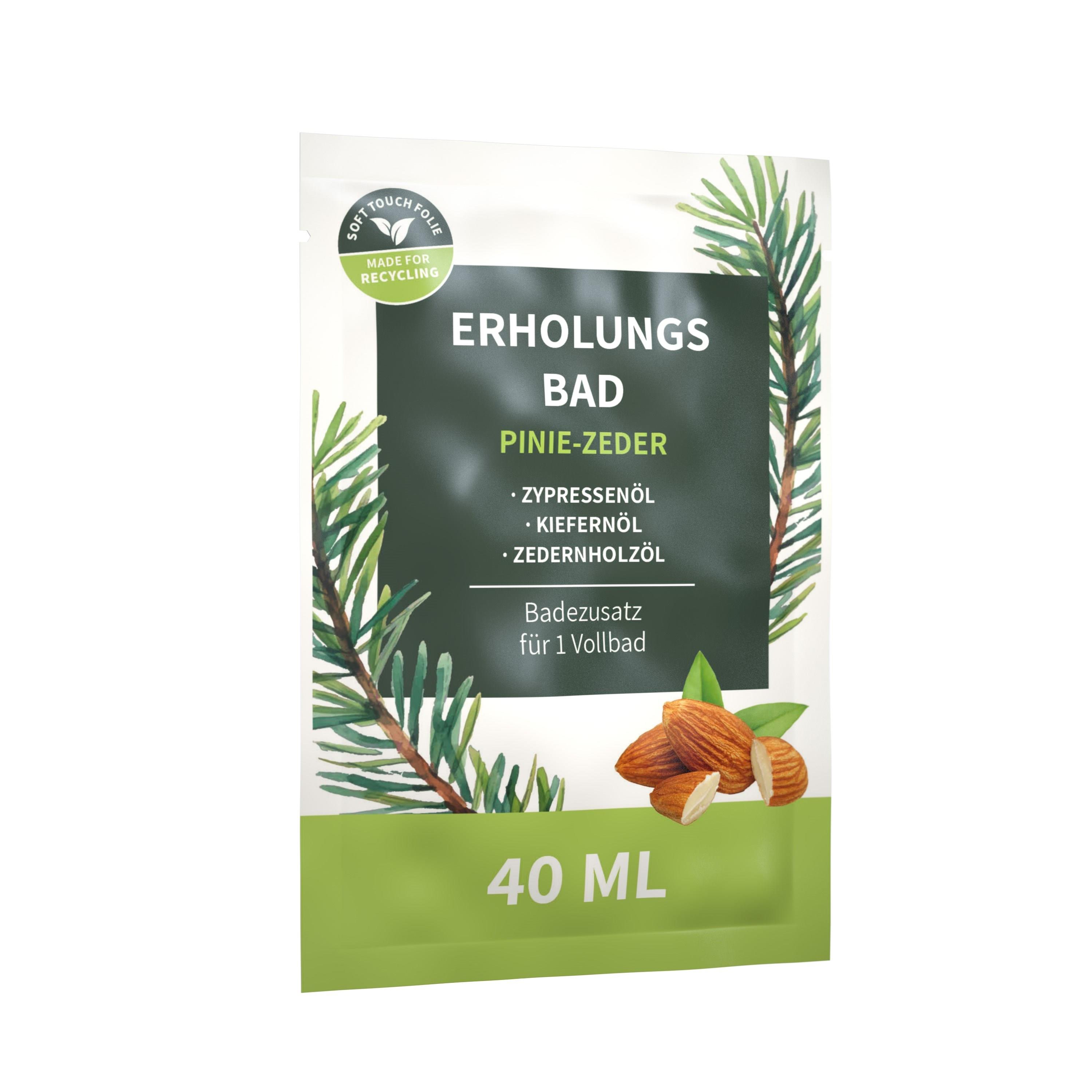 40 ml Erholungsbad ´Pinie-Zeder´ (Sachet) - Soft Touch Print