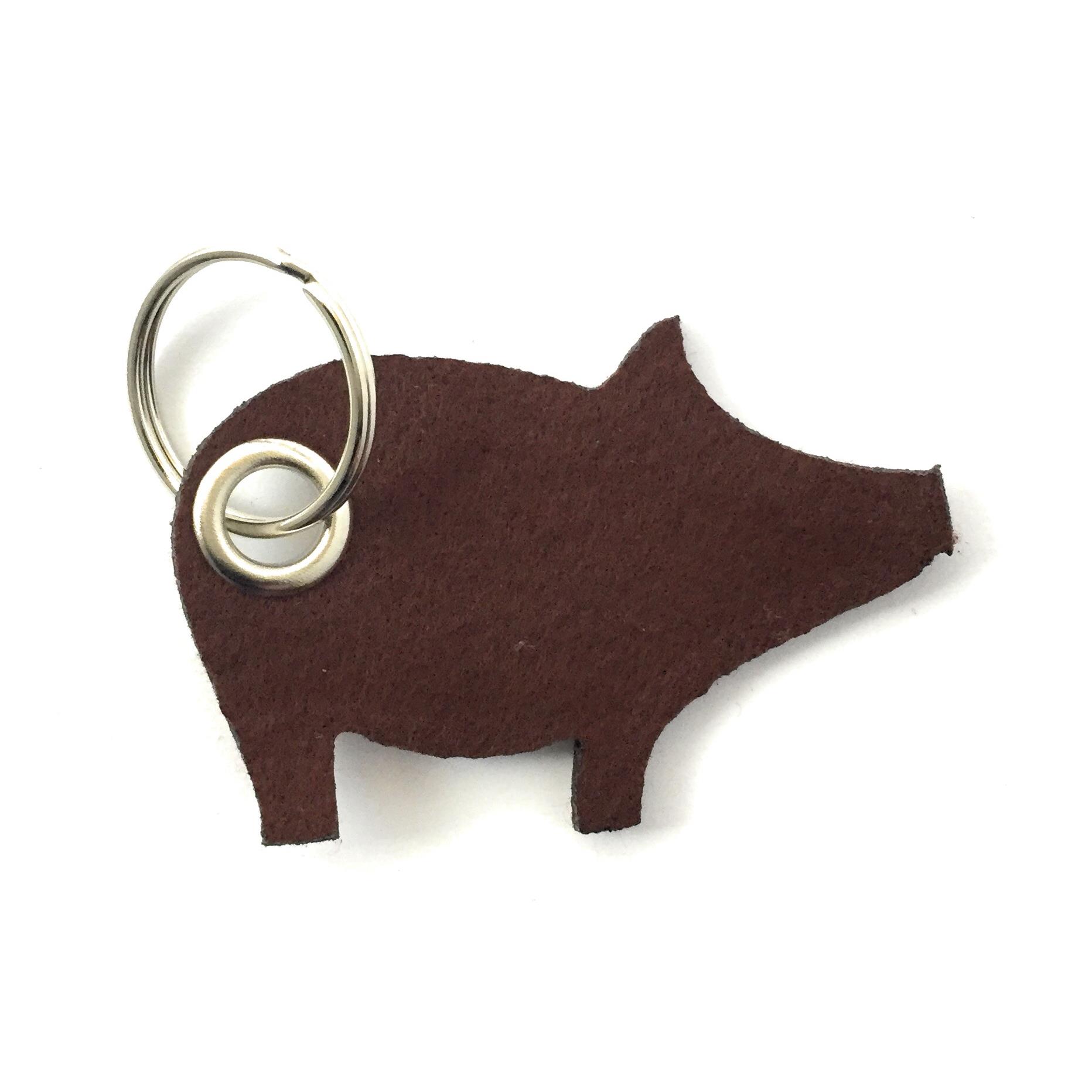 Glücks-Schwein - Filz-Schlüsselanhänger in braun