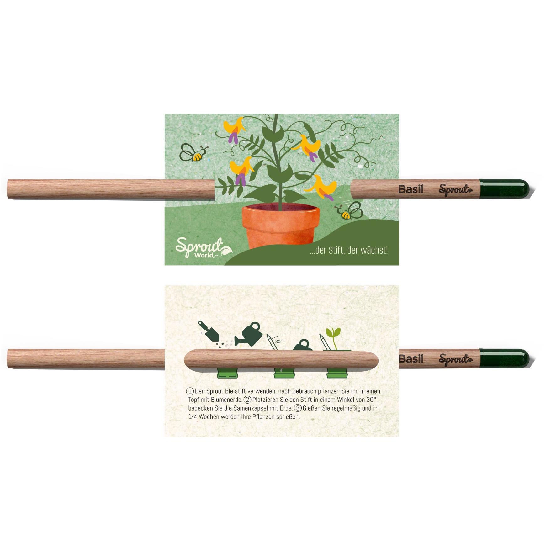 SPROUT - Bleistift mit kleinem Standard Ansteckkärtchen