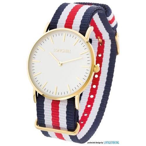Metalluhr TEXSTYLE FLAT gold small