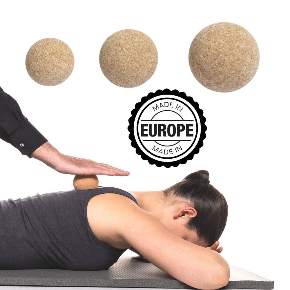Massageball / Faszienball aus Kork, 6cm, ´Made in Europe´