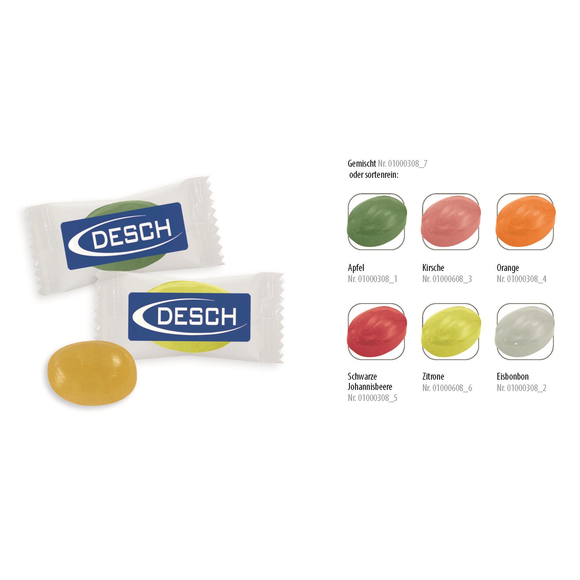 Bonbon Flowpack,   1 Stück, Inhalt: Bonbon Zitrone
