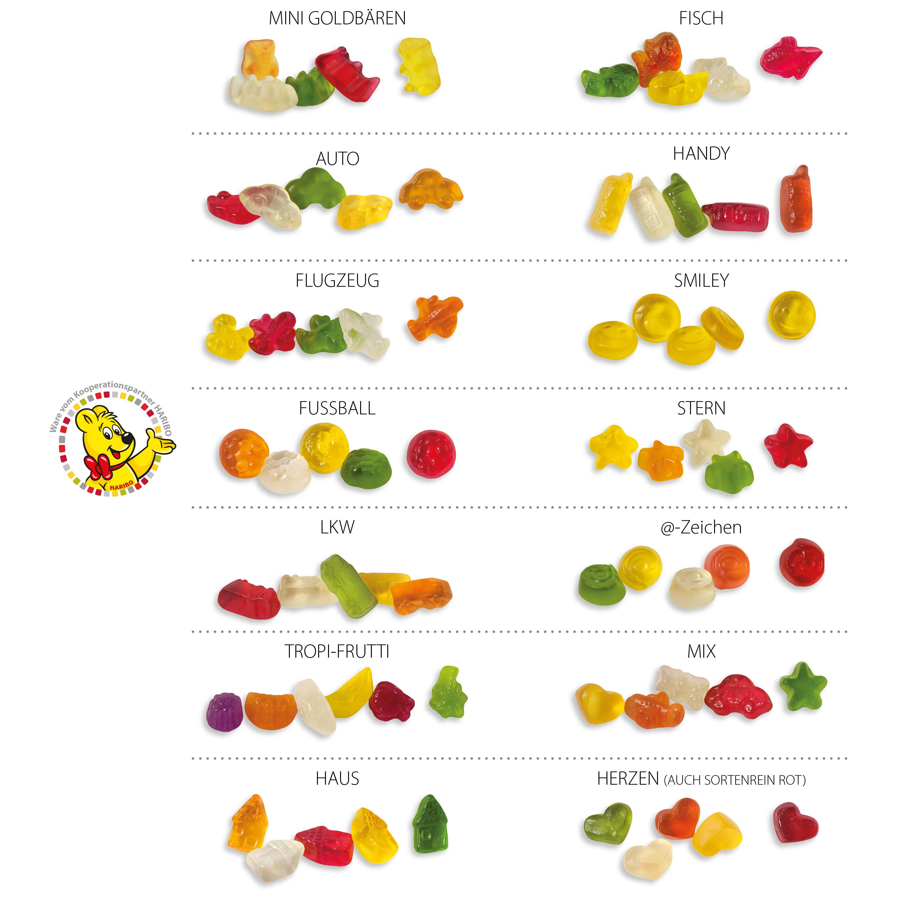 HARIBO Standardformen Werbetüte,   10 g, Inhalt: HARIBO Handys