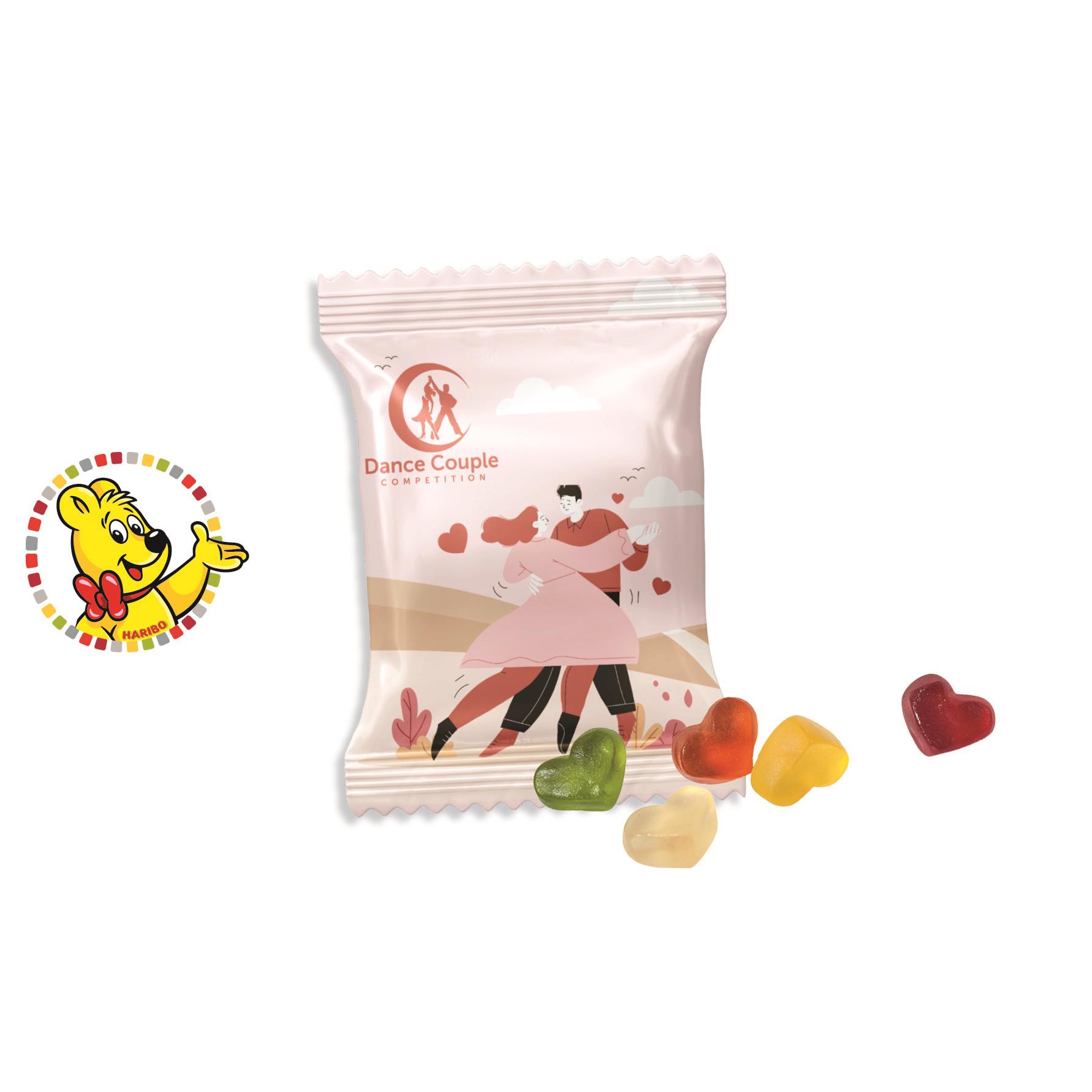 HARIBO Standardformen Werbetüte,   6,5 g, Inhalt: HARIBO Herzen sortenrein