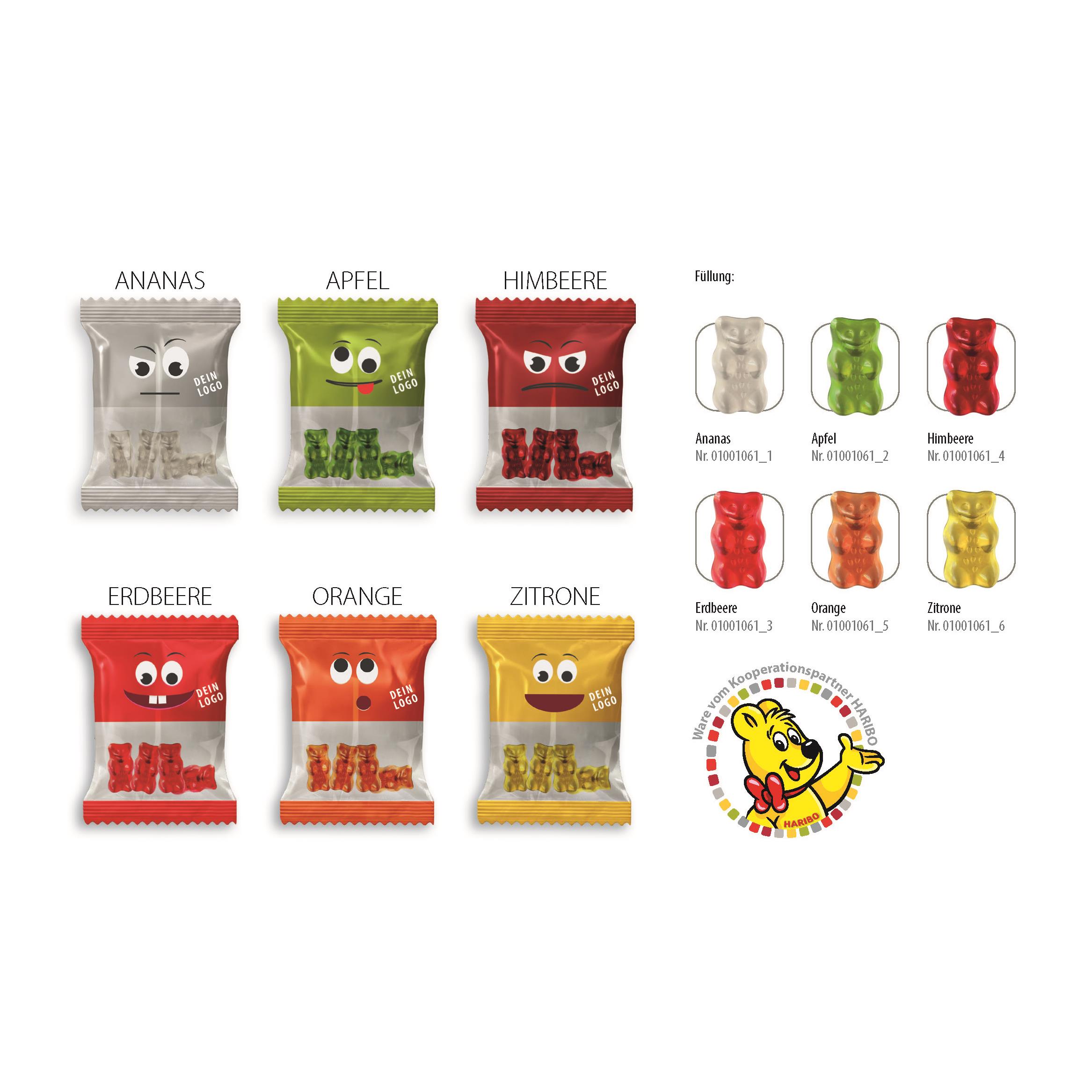 HARIBO Goldbären - Spezial Werbetüte,   10 g, Inhalt: HARIBO Goldbären - Spezial Ananas