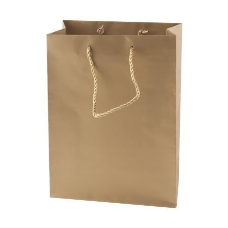 Matte Papiertasche silber und gold 220x290x100 mm