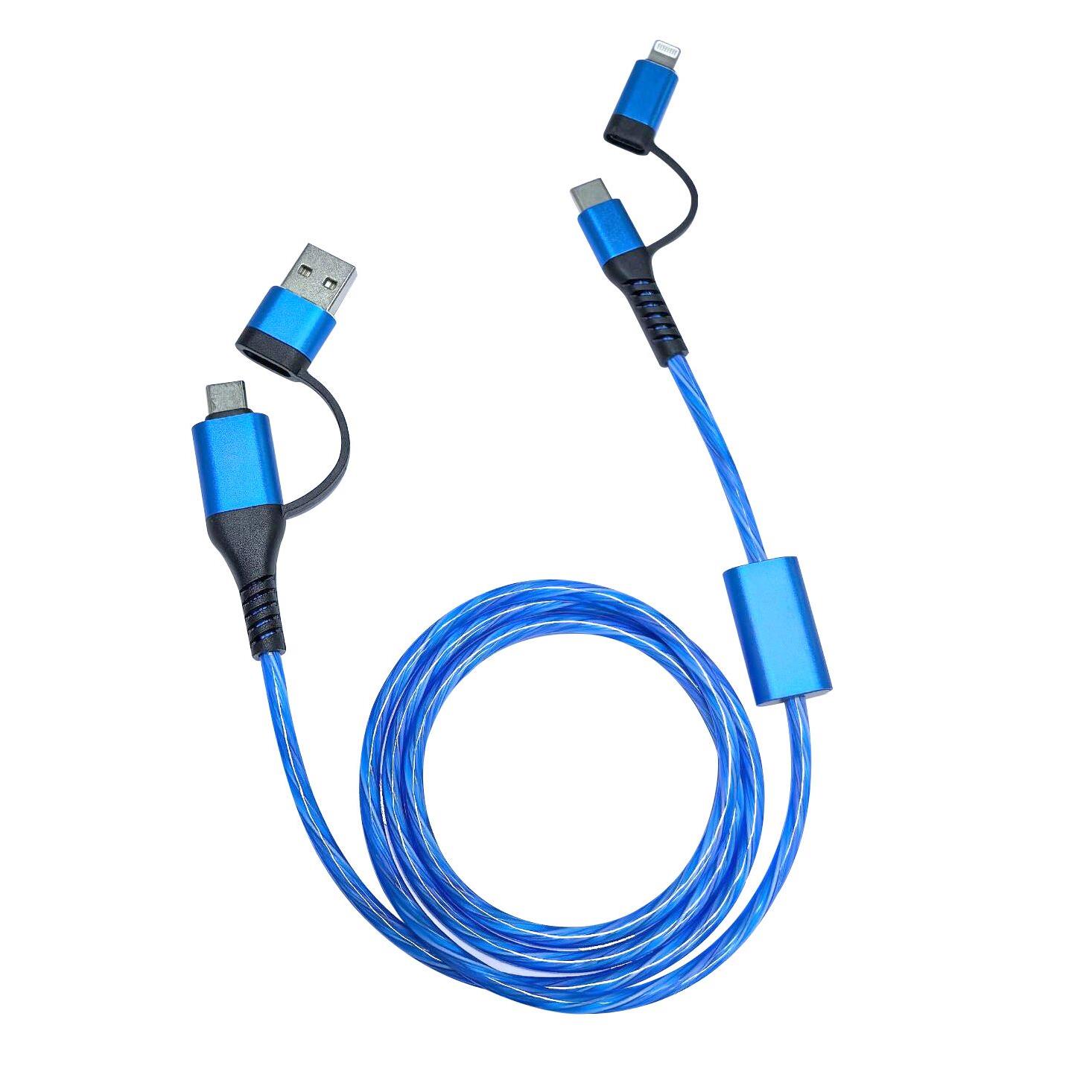 ALU FLOW LED 4 in 1 Schnelladekabel