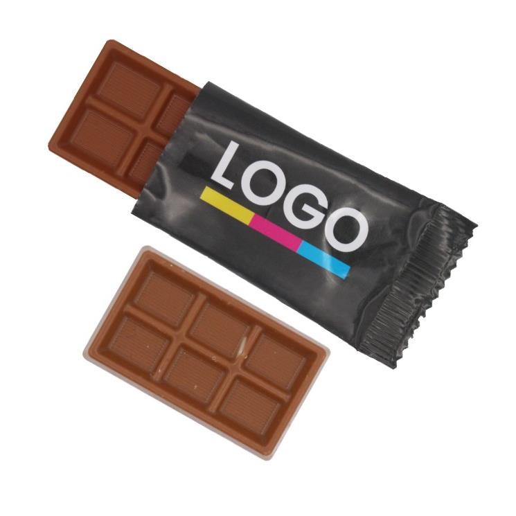 Vollmilch Schokoladentäfelchen in bedruckter Folie