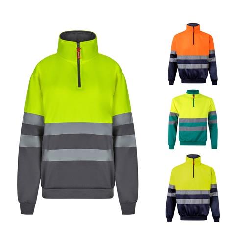 VL THOR LARGE. Zweifarbiges Sweatshirt (300g/m²) aus Polyester-Fleece (100%)